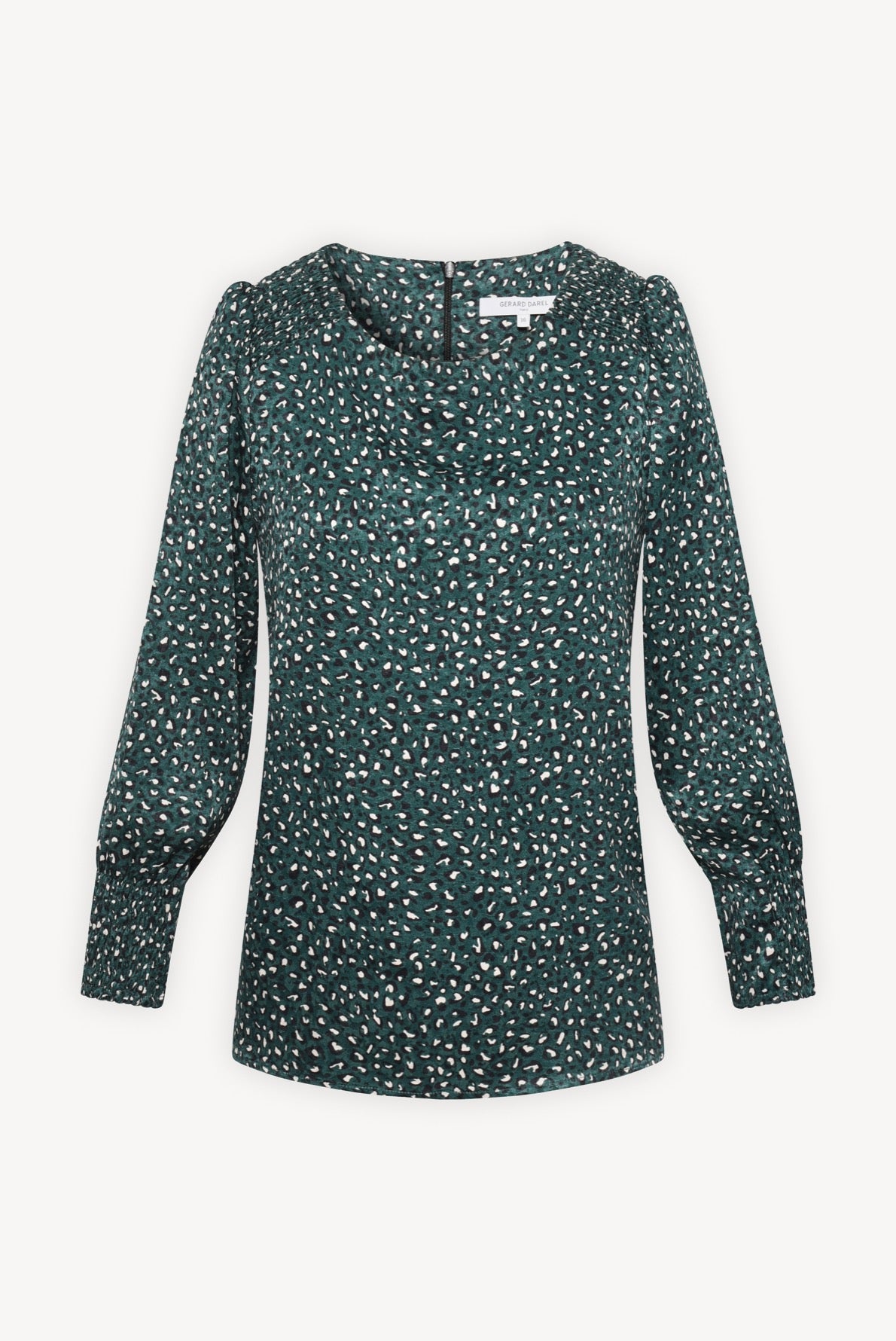 Altea - Top avec smocks en jacquard animalier Faume - seconde main