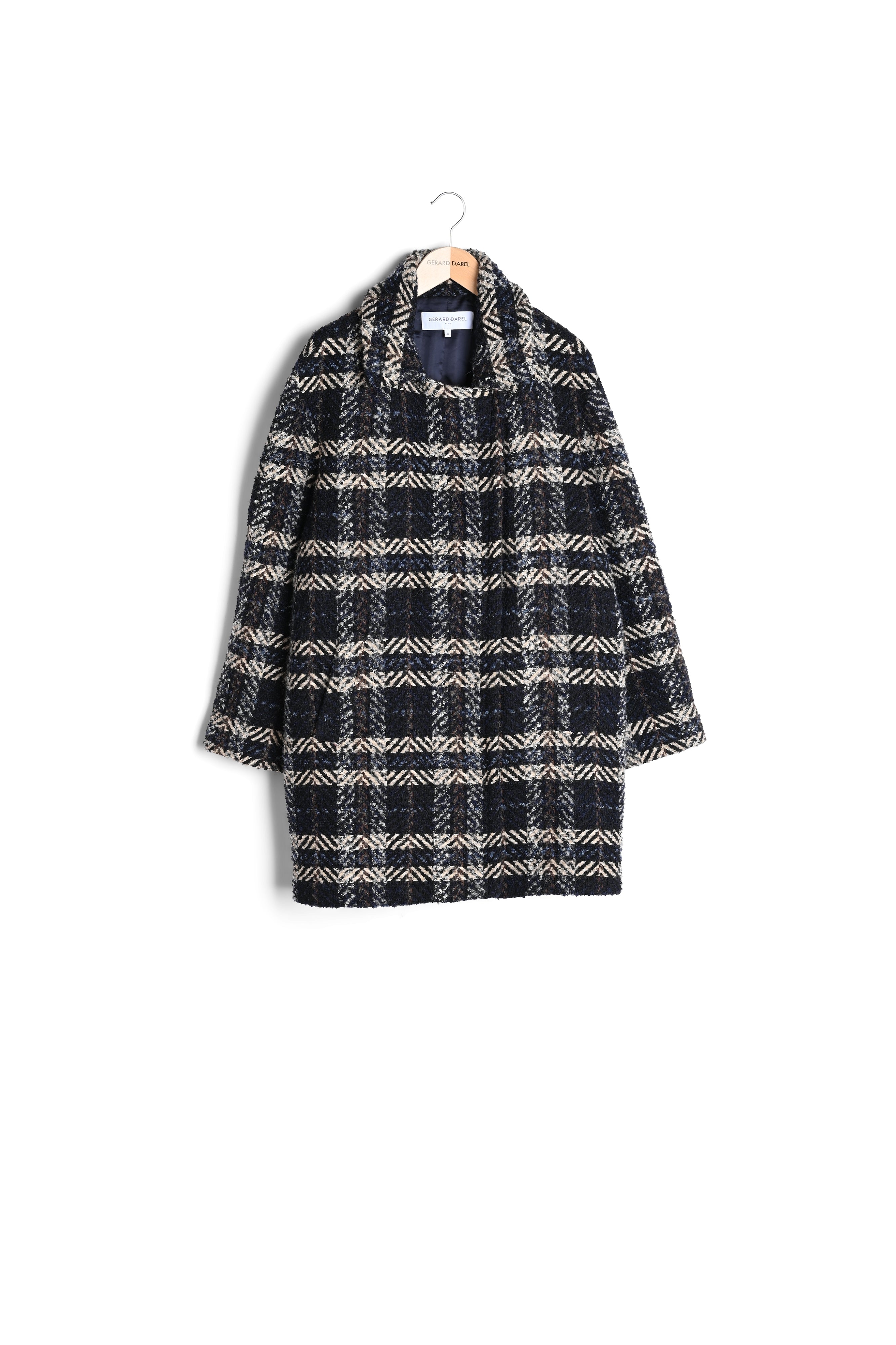 Manteau en prince de galles fantaisie - SOLINE Faume - seconde main