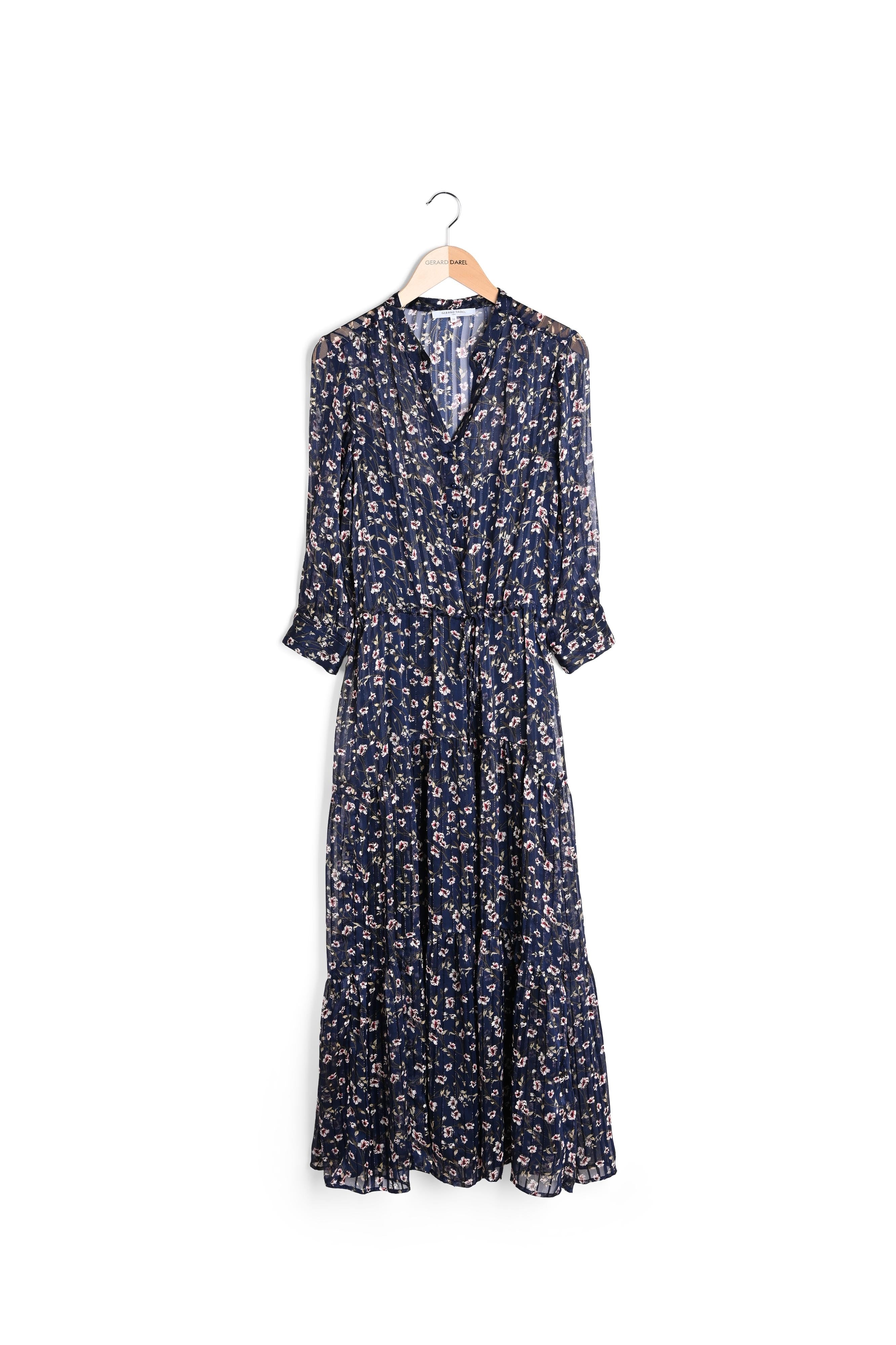 SANDY - Robe longue bohème à imprimé fleurs Faume - seconde main