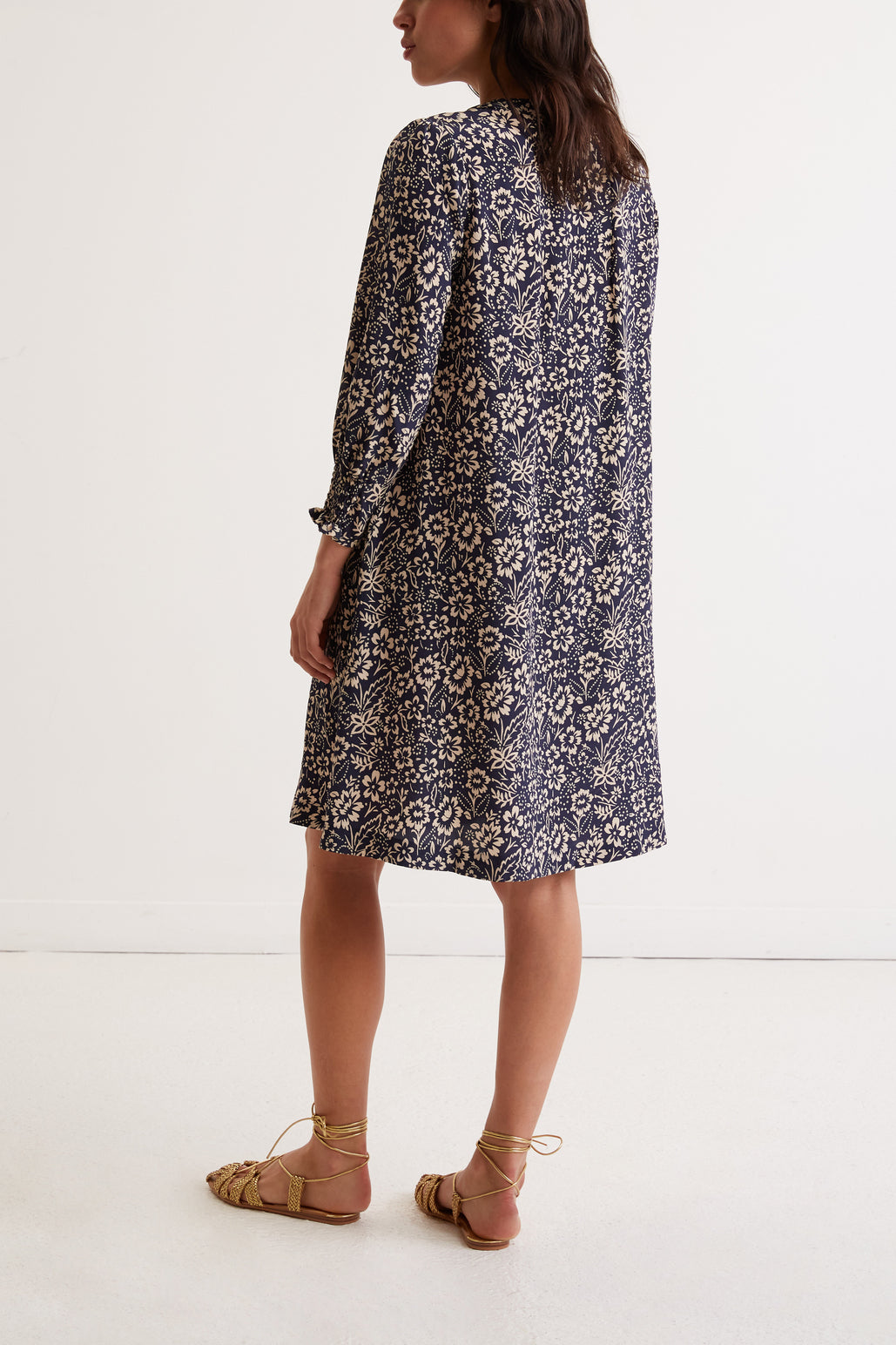 Robe fluide imprimé bicolore - JAHNICE Faume - seconde main