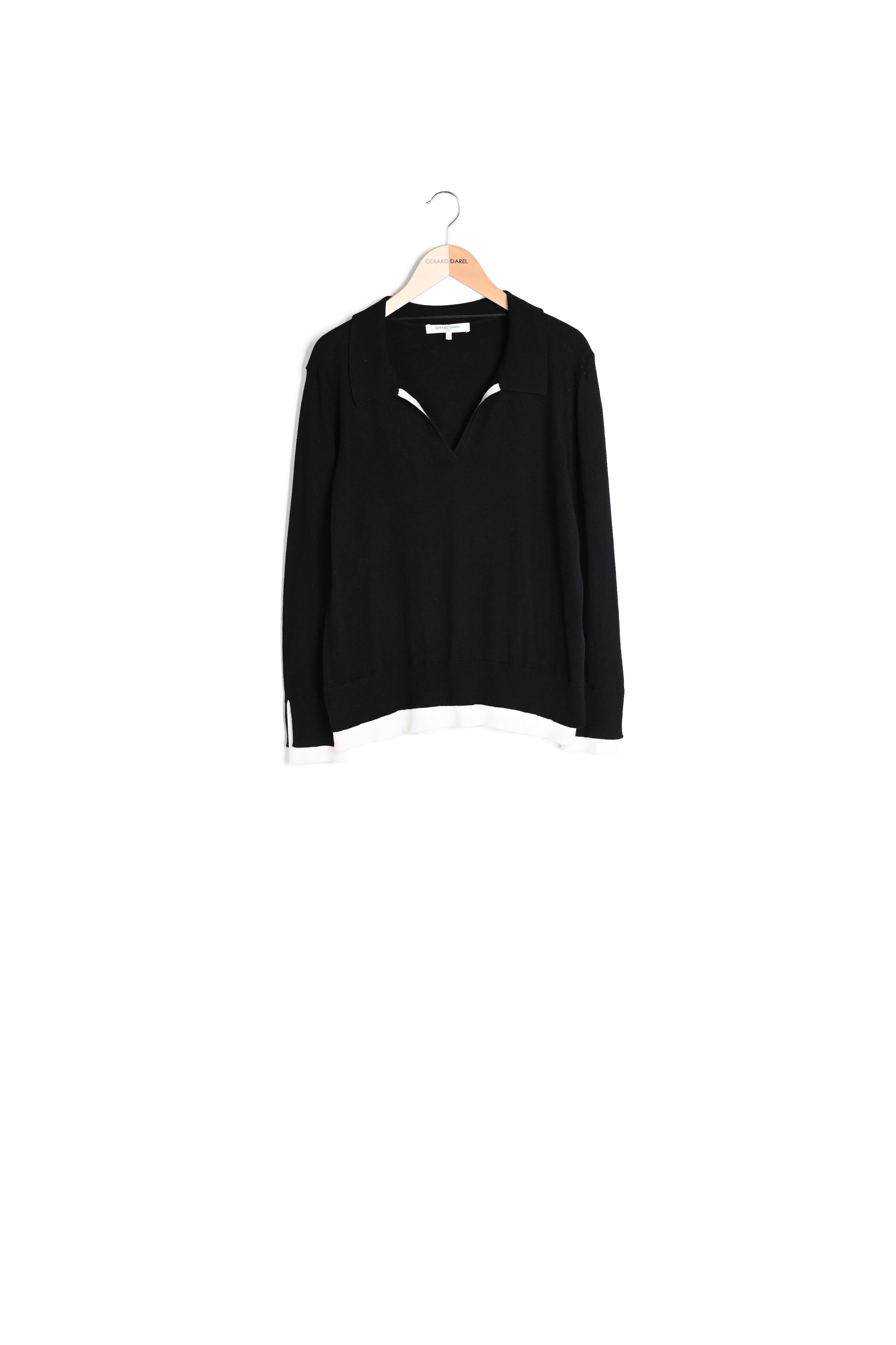 Pull col polo en laine mérinos - LIBERTY Faume - seconde main