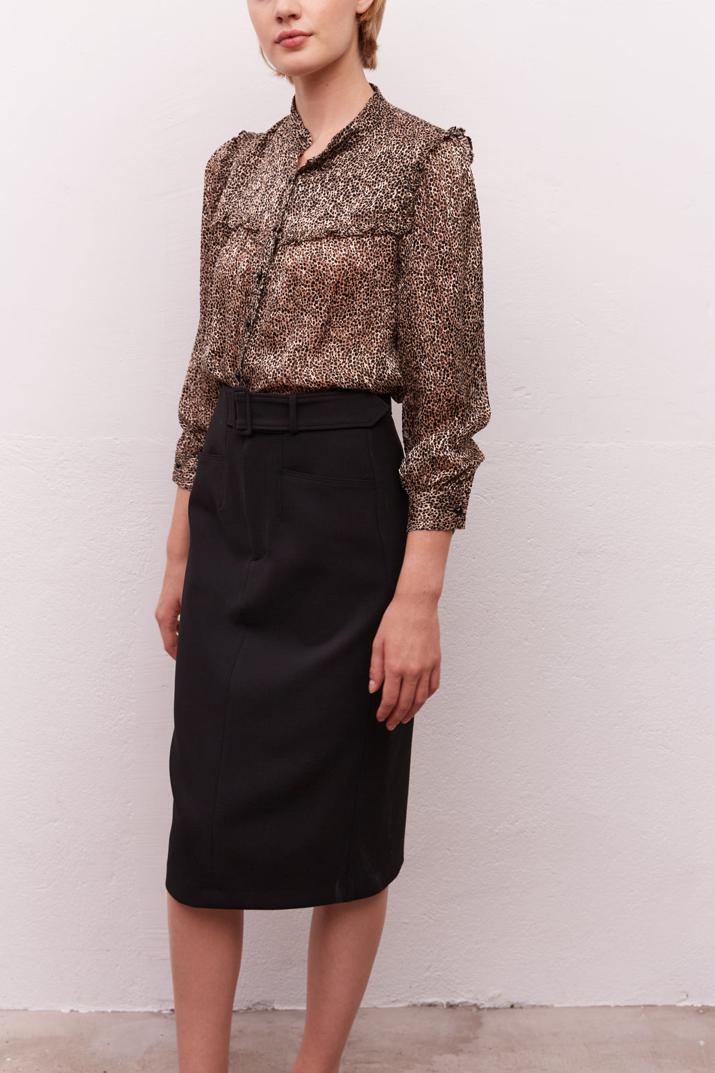 Jupe droite ceinturée - BILLIE Faume - seconde main