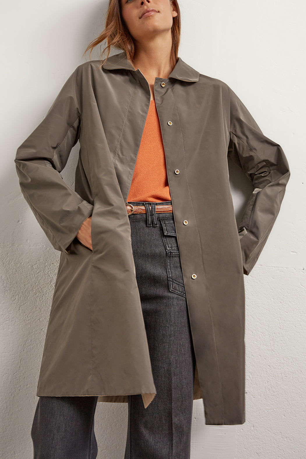 DIANA - Trench droit réversible Faume - seconde main