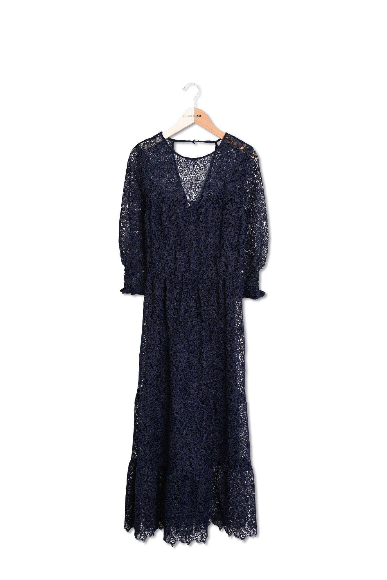 SVEVA - Robe longue en dentelle Faume - seconde main