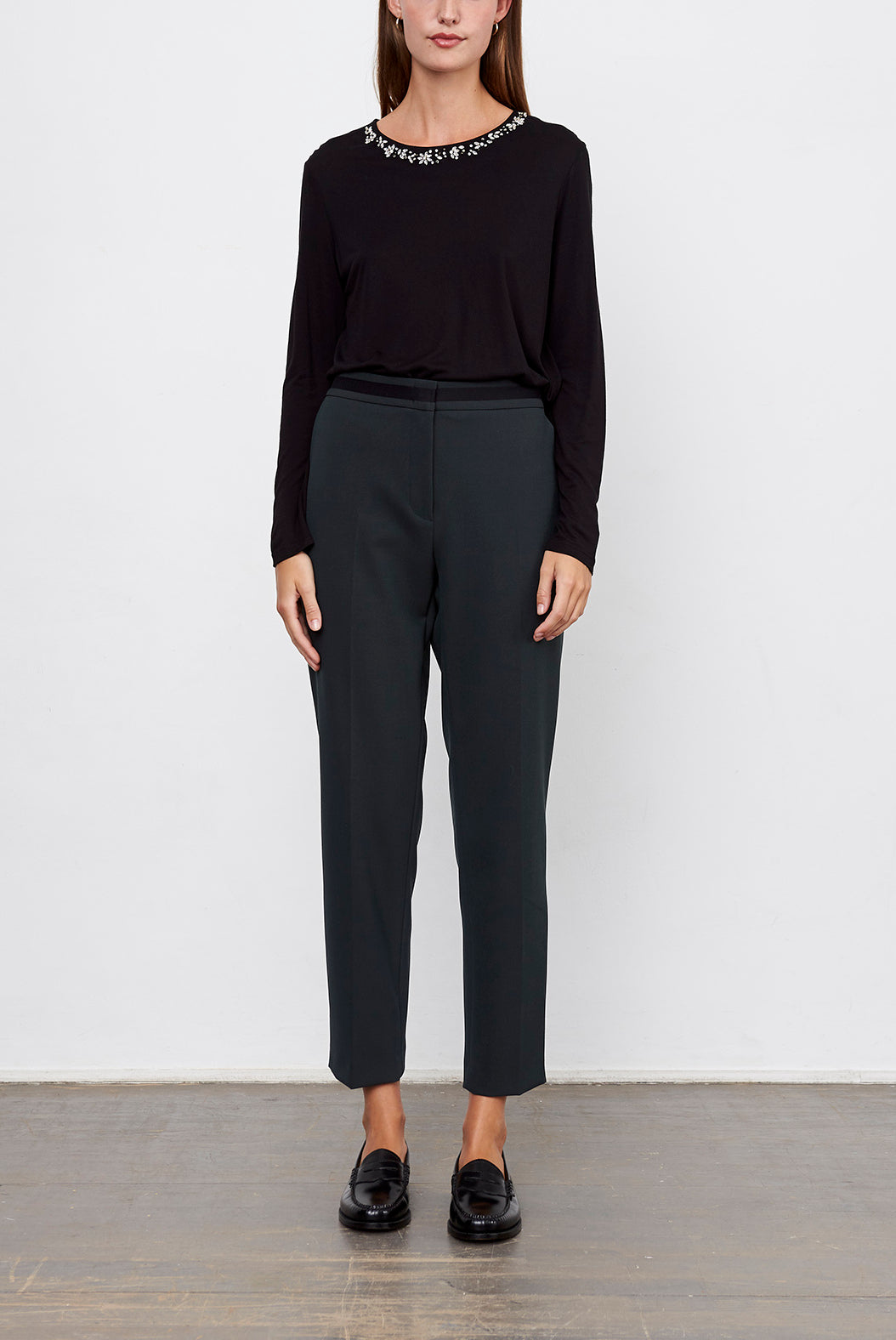 LEE - Pantalon 7/8 en crêpe Faume - seconde main