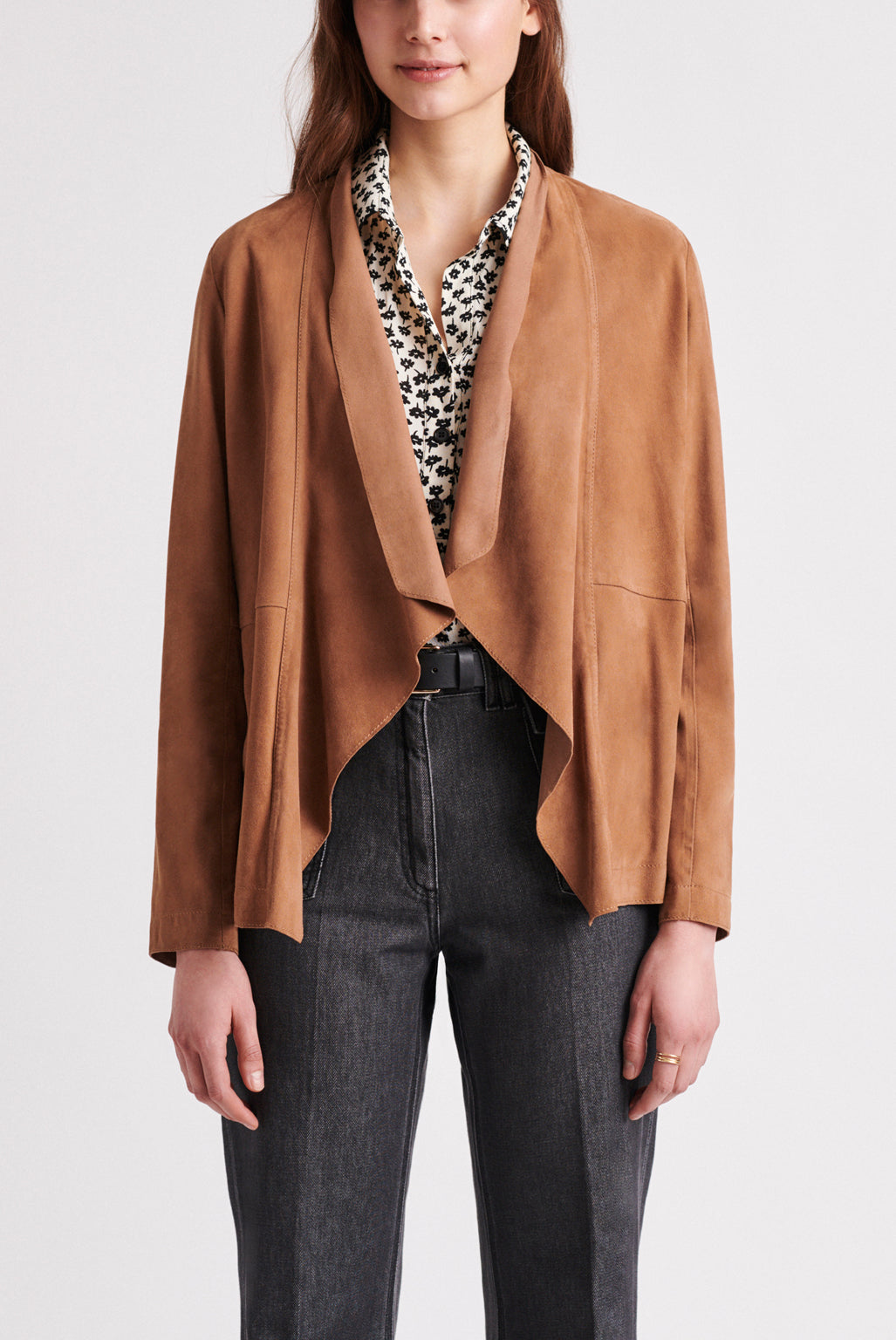 GAETANA - Veste en chèvre velours à pointes libres Faume - seconde main