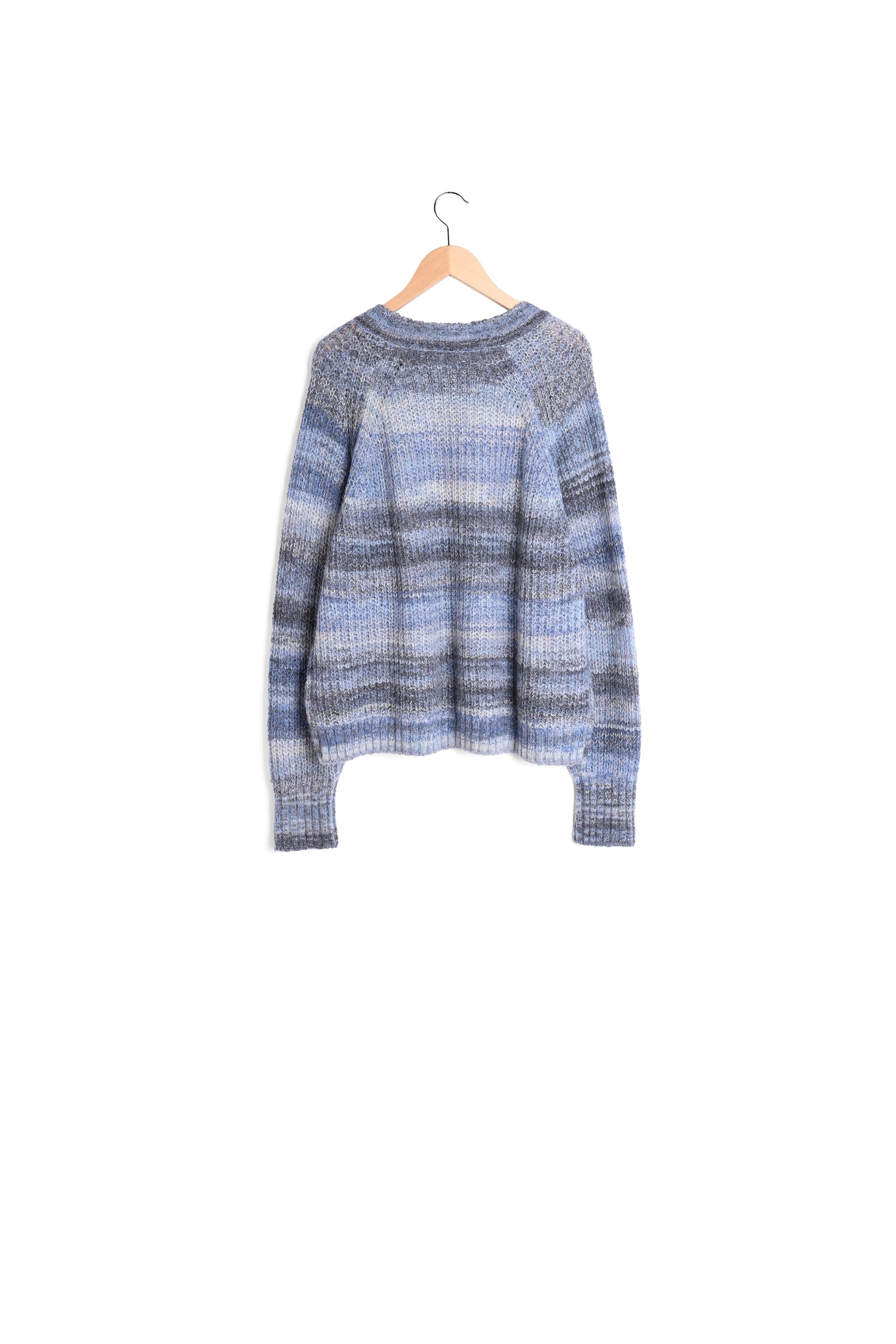 Pull à rayures chinées - LILA Faume - seconde main