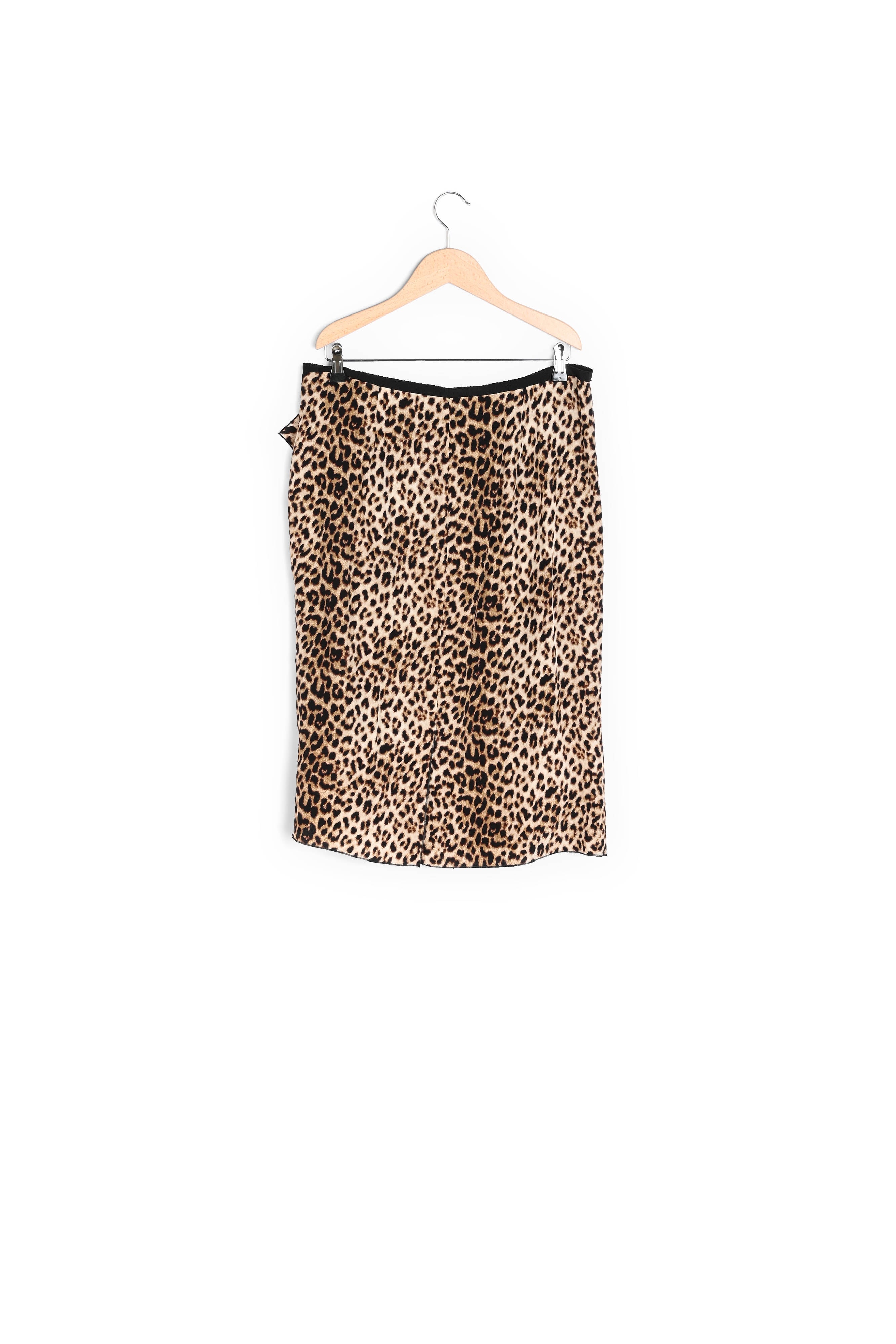 Jupe crayon en soie à imprimé animalier Faume - seconde main