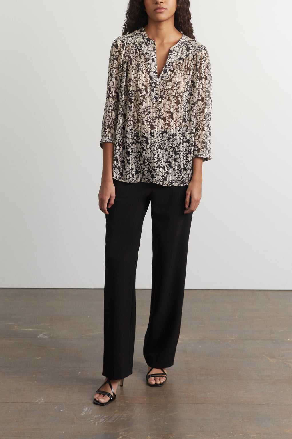 Blouse en mousseline à fleurs - COCO Faume - seconde main