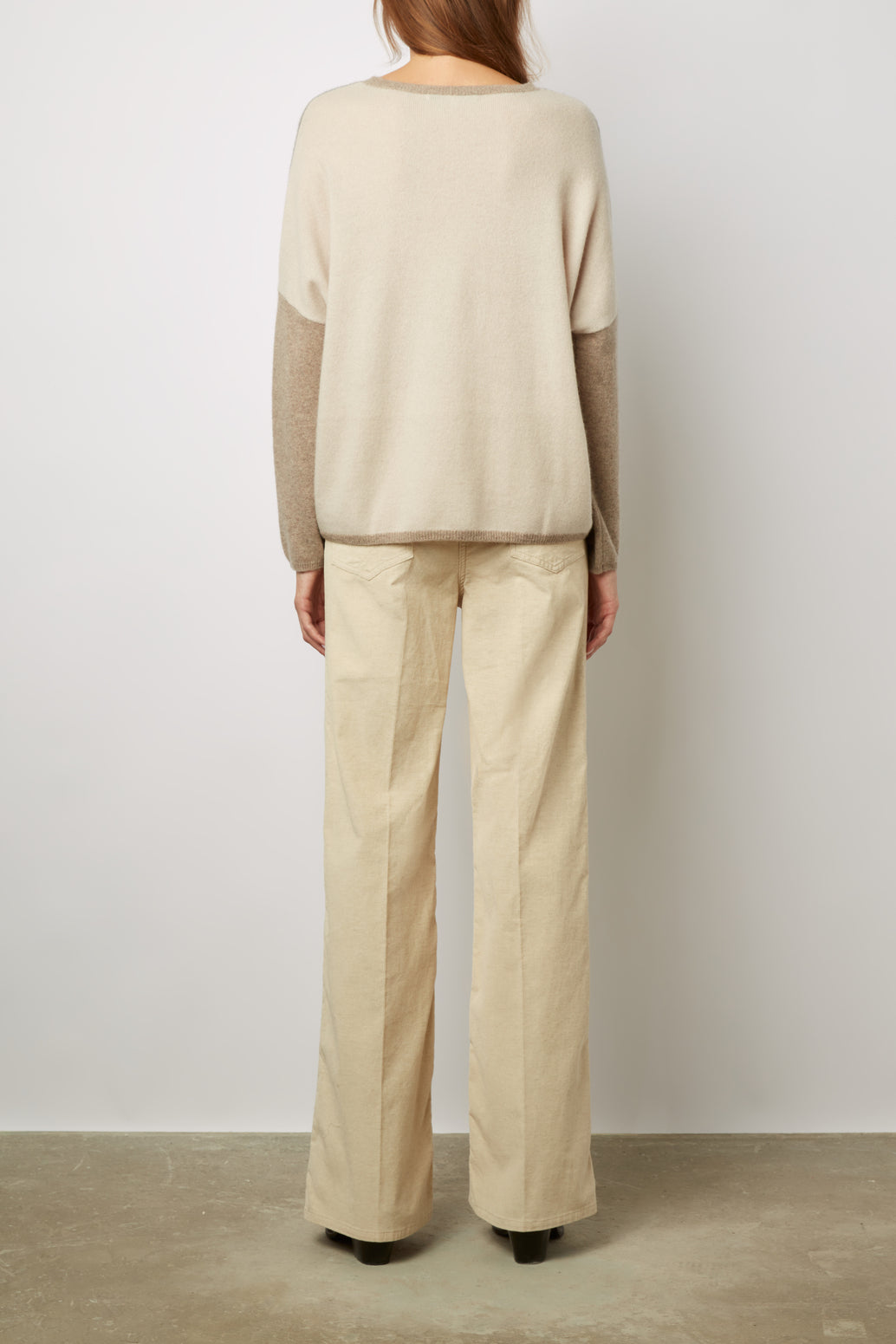 Pull color block en cachemire à col rond - LOVANA Faume - seconde main