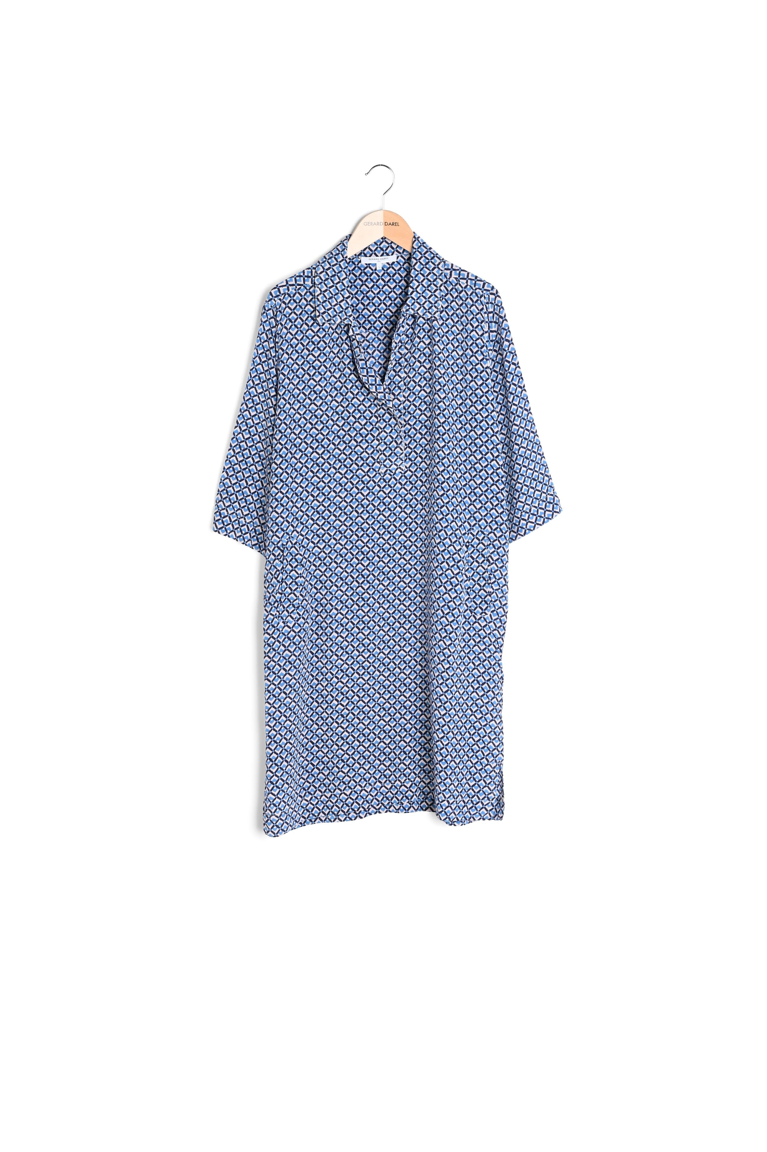 Robe en soie à motif - JERI Faume - seconde main