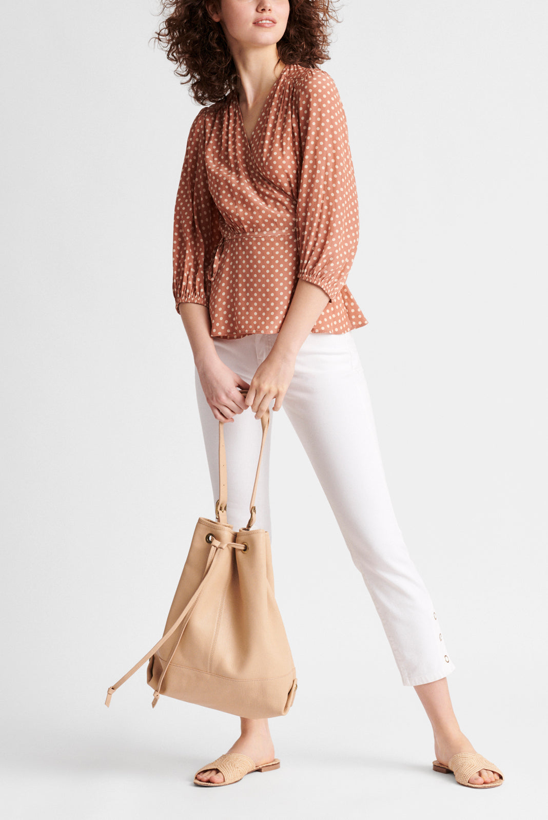 NOLWENN - Top à pois et manches ballons Faume - seconde main