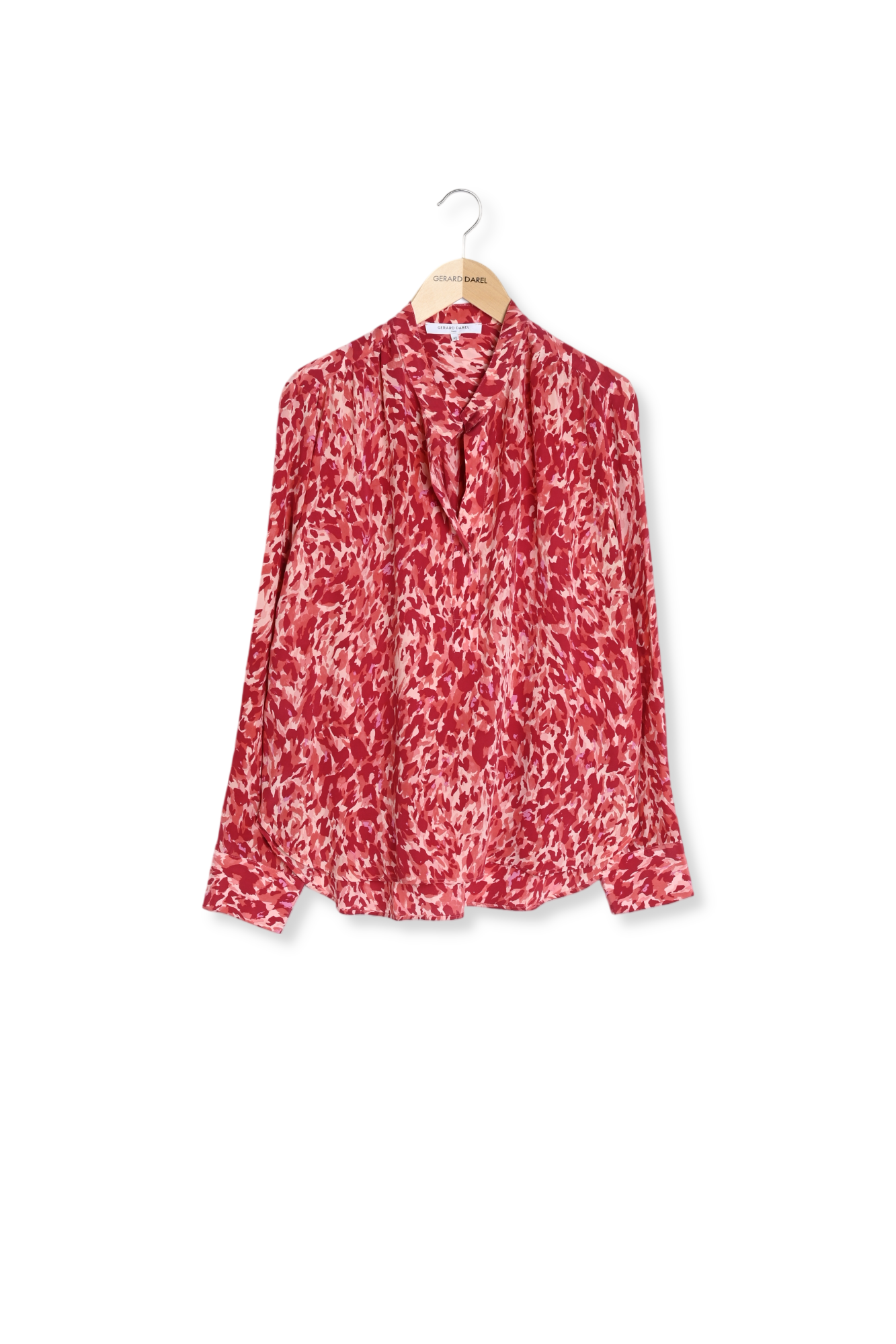 NORA - Blouse imprimée en soie crêpe de Chine Faume - seconde main