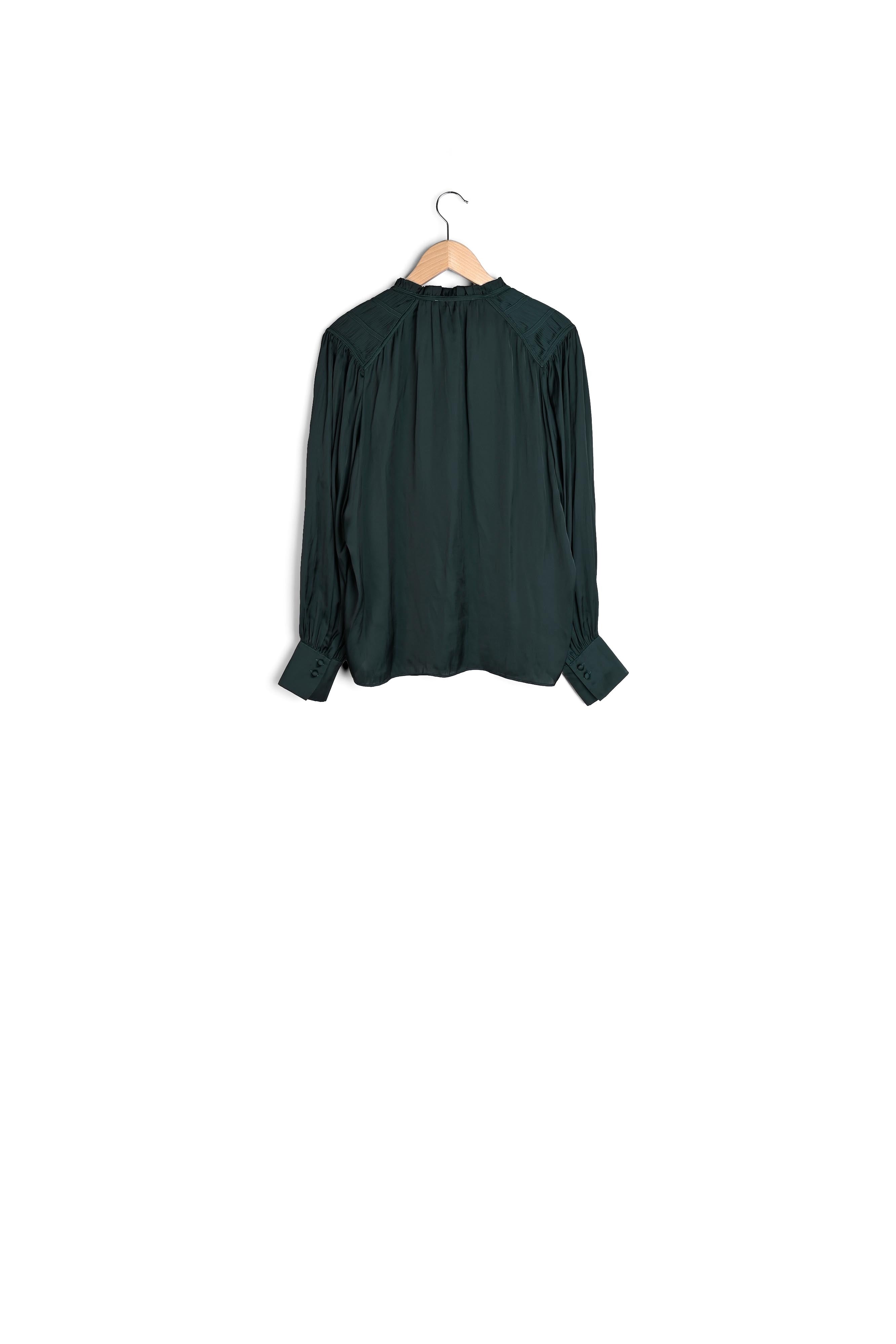 Blouse satinée avec détails plissés - CAROLINE Faume - seconde main