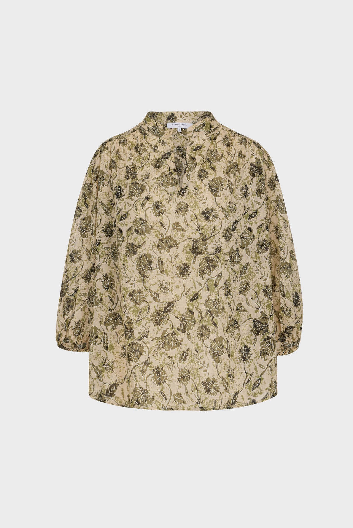 Blouse en voile de coton bicolore - CAPUCINE Faume - seconde main