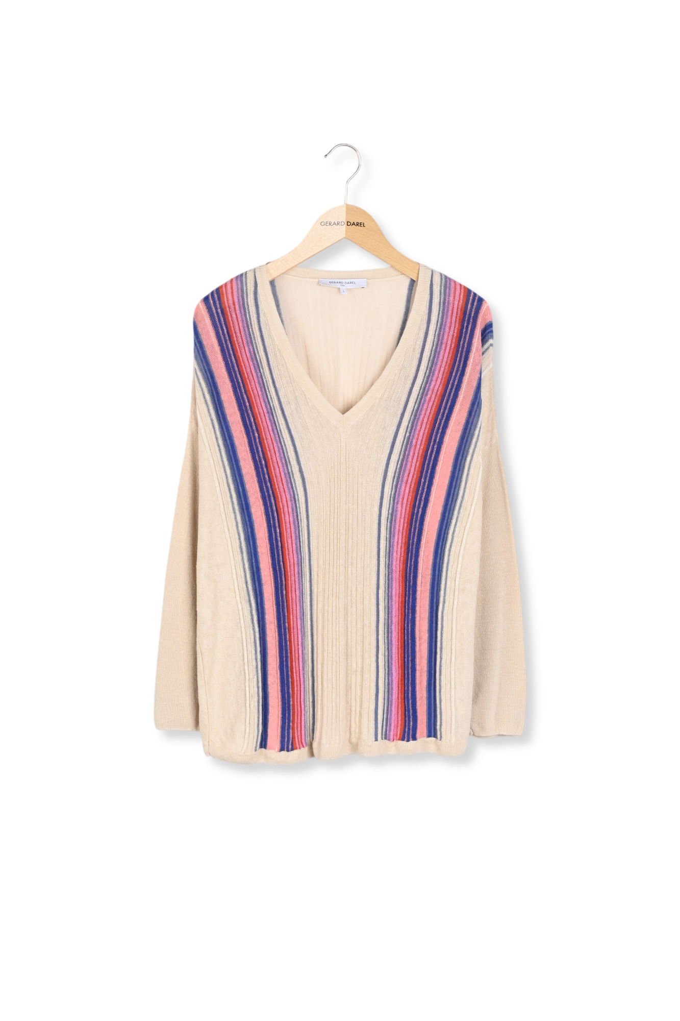 Pull V rayé en lin - LOUNA Faume - seconde main