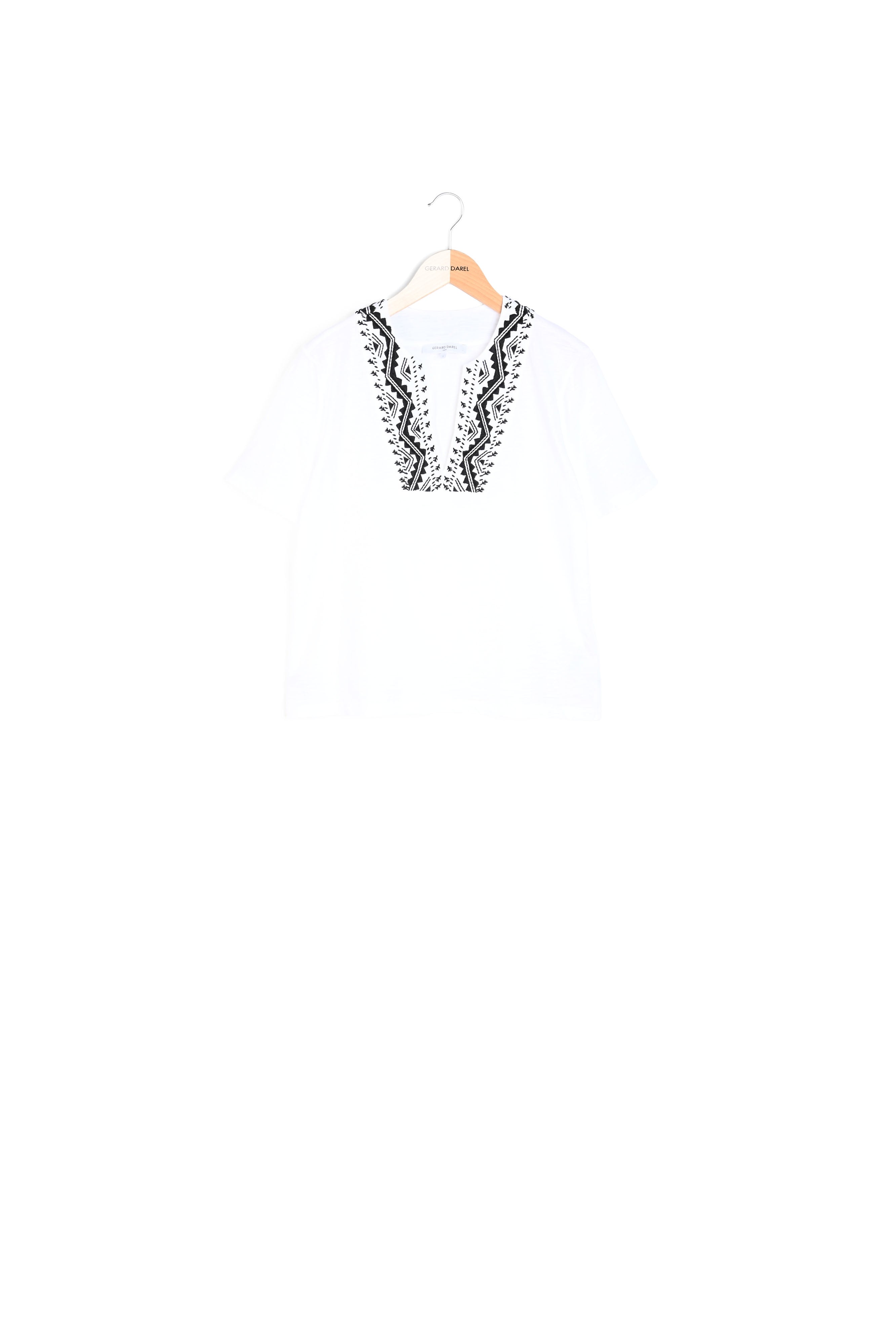 T-shirt au col brodé - MAYSAM Faume - seconde main