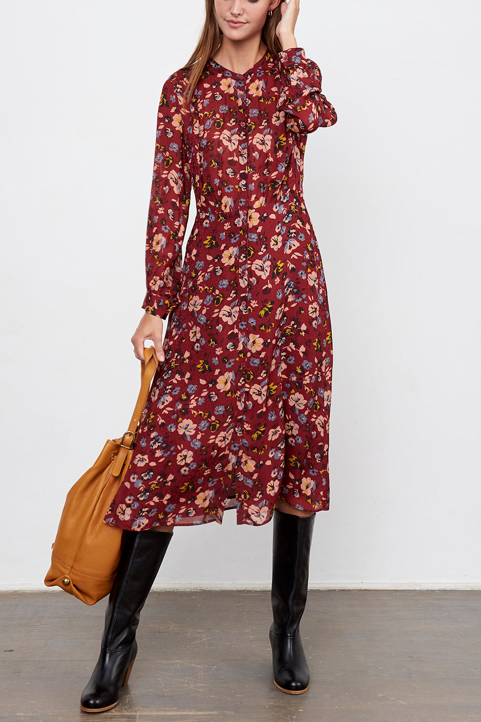 DILYS - Robe à imprimé fleuri Faume - seconde main