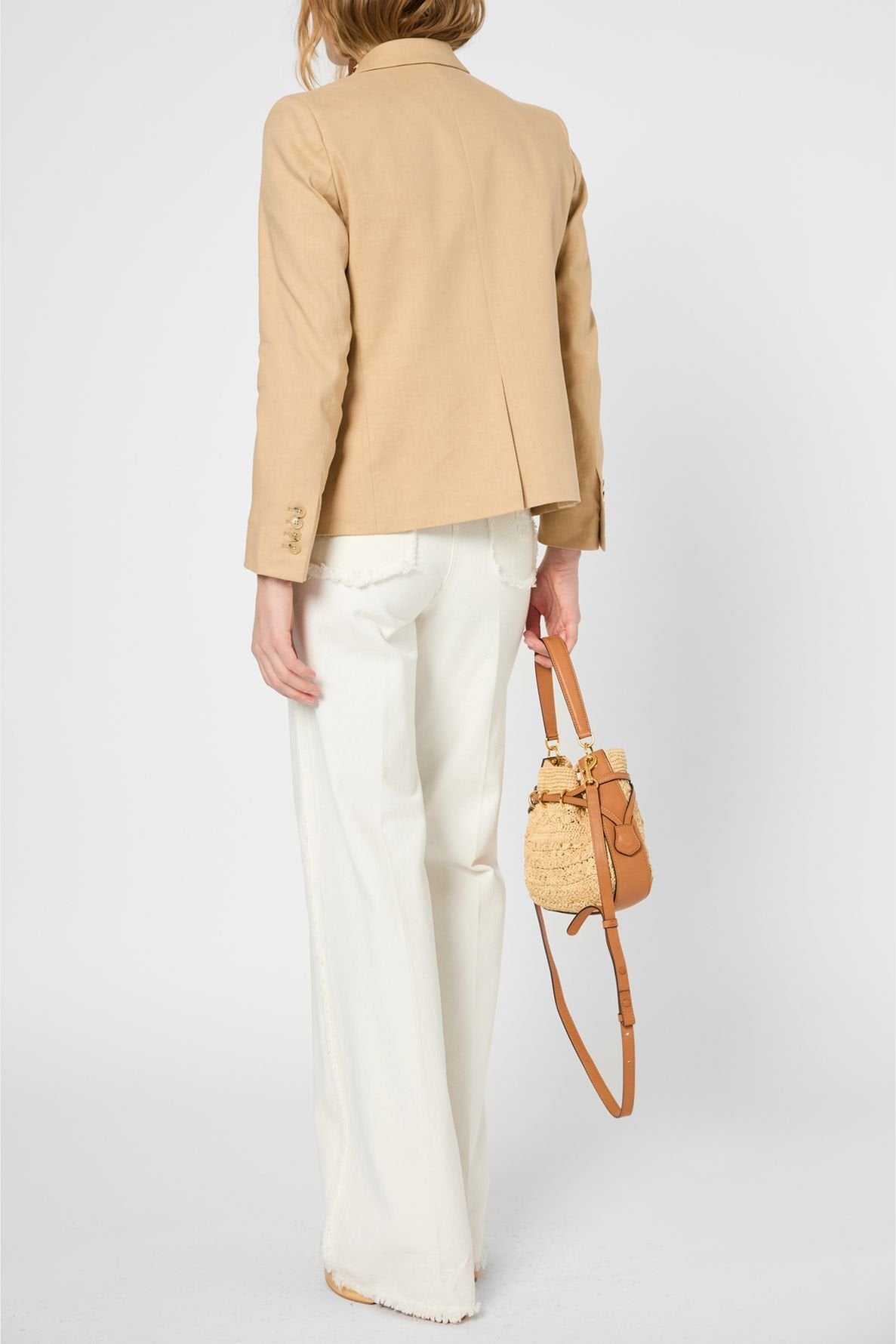 Veste de tailleur en lin et coton - RAPHIE Faume - seconde main