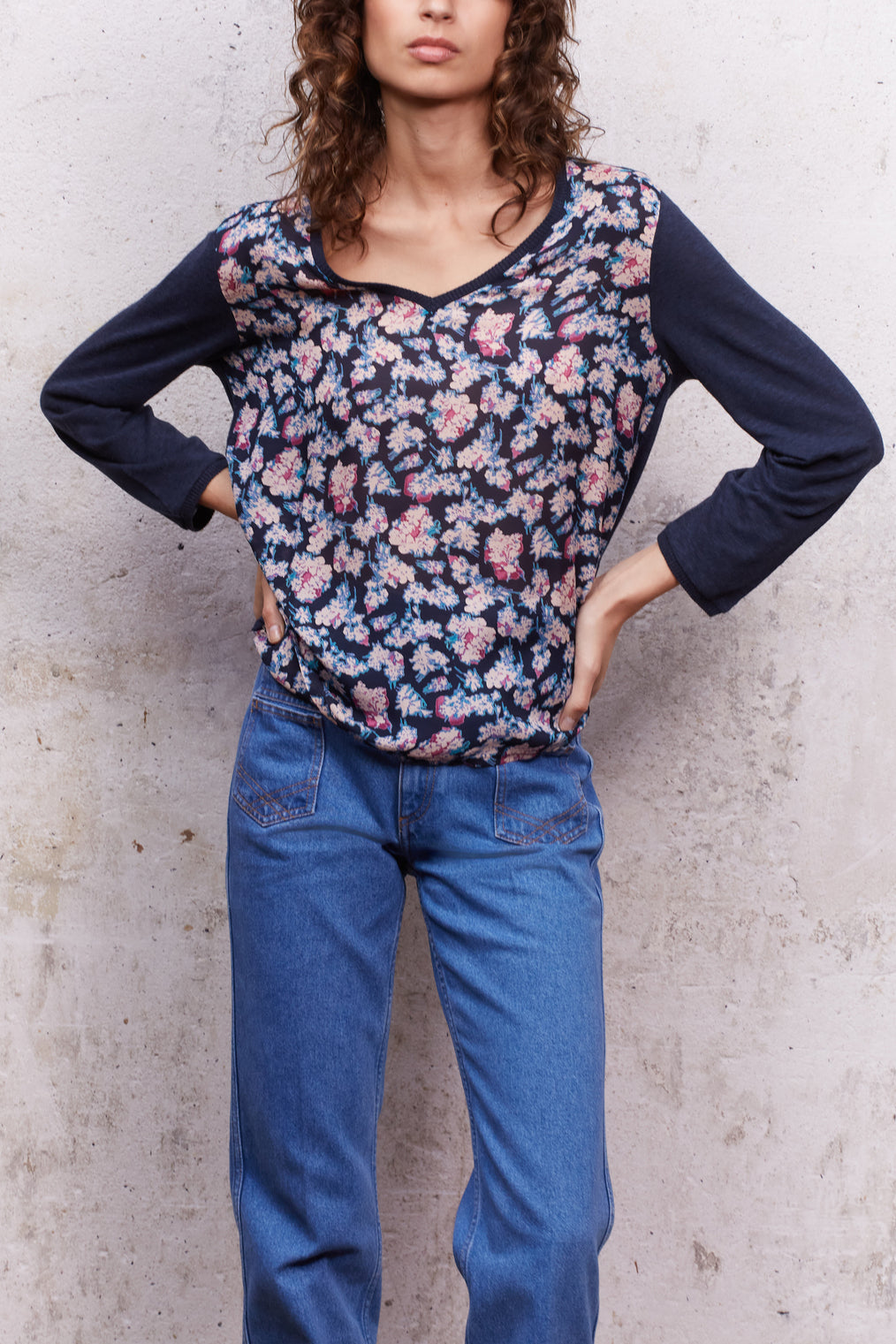 T-shirt bi-matière - ALEXIE Faume - seconde main