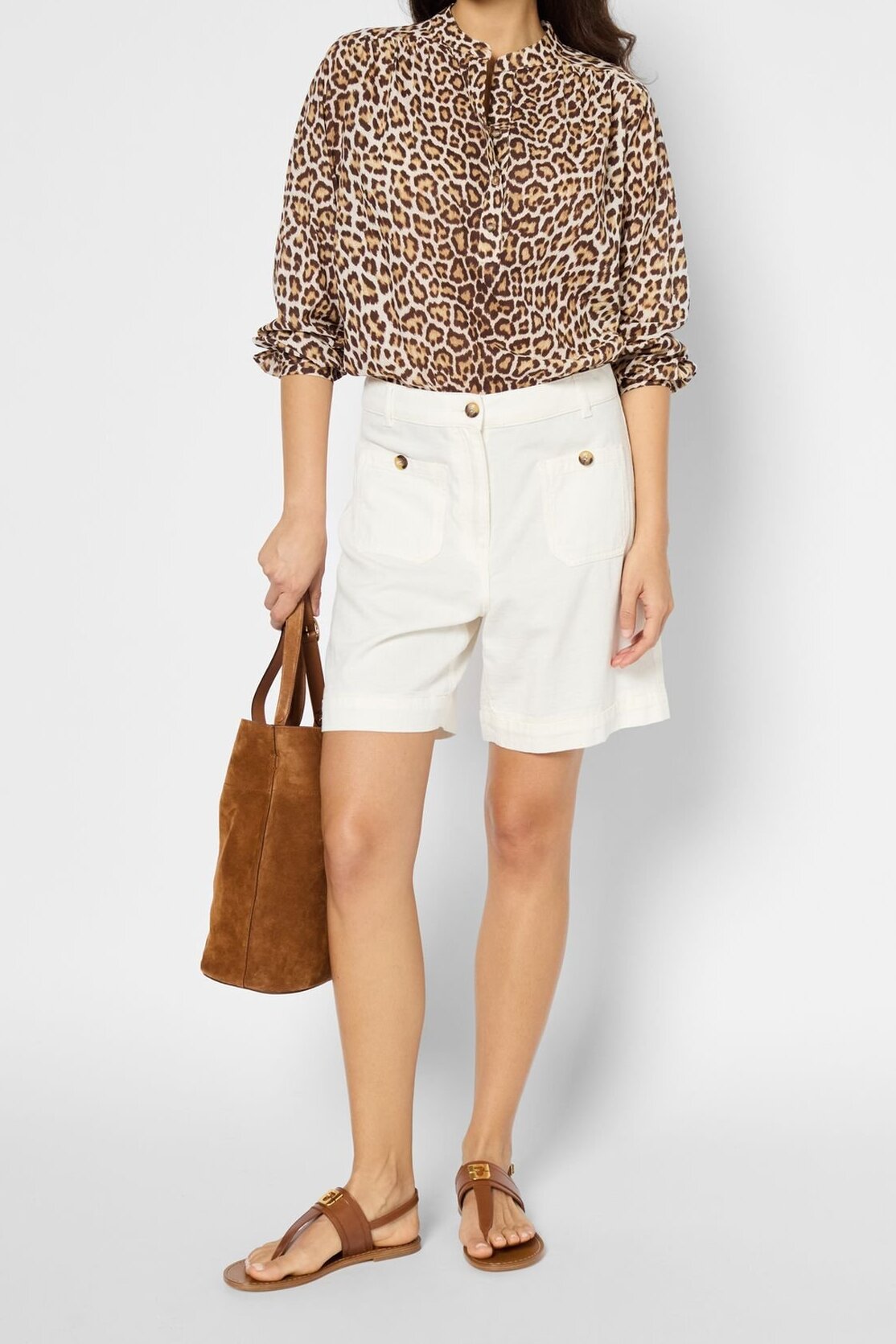 Short blanc à poches Faume - seconde main