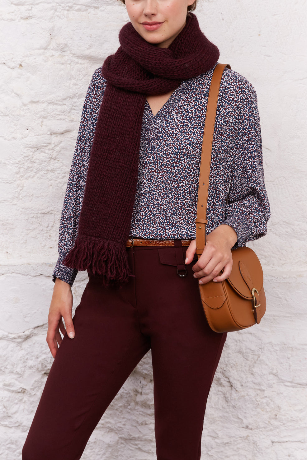 Blouse V à motif léopard - CEZANNE Faume - seconde main