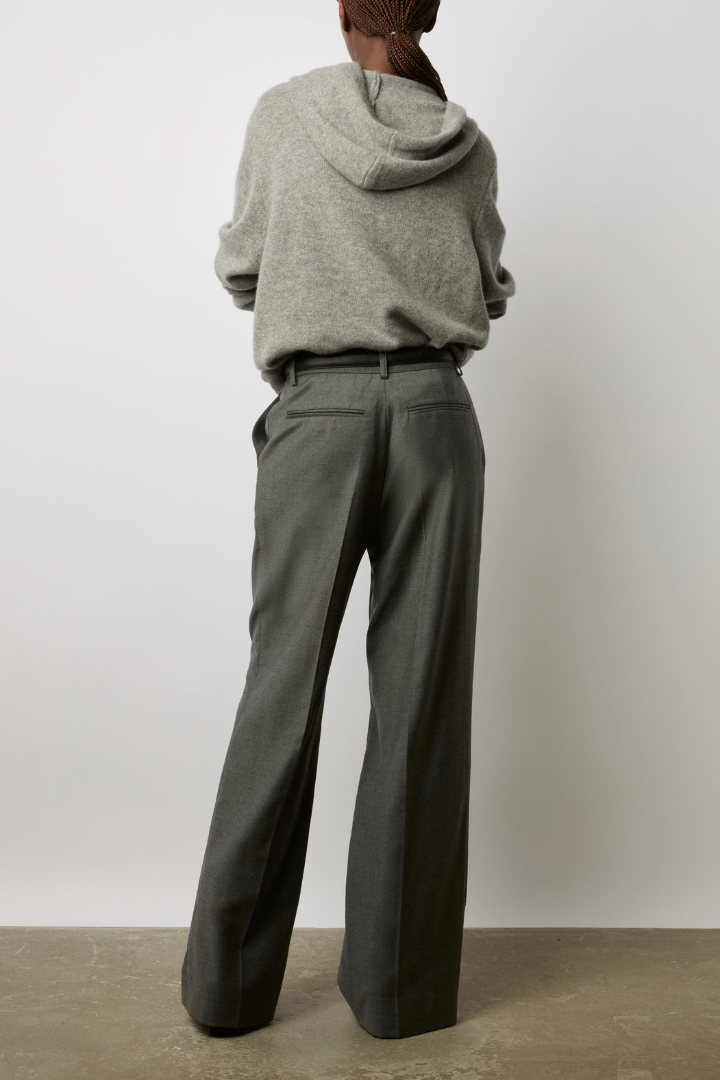 Pantalon large en flanelle unie - DALI Faume - seconde main