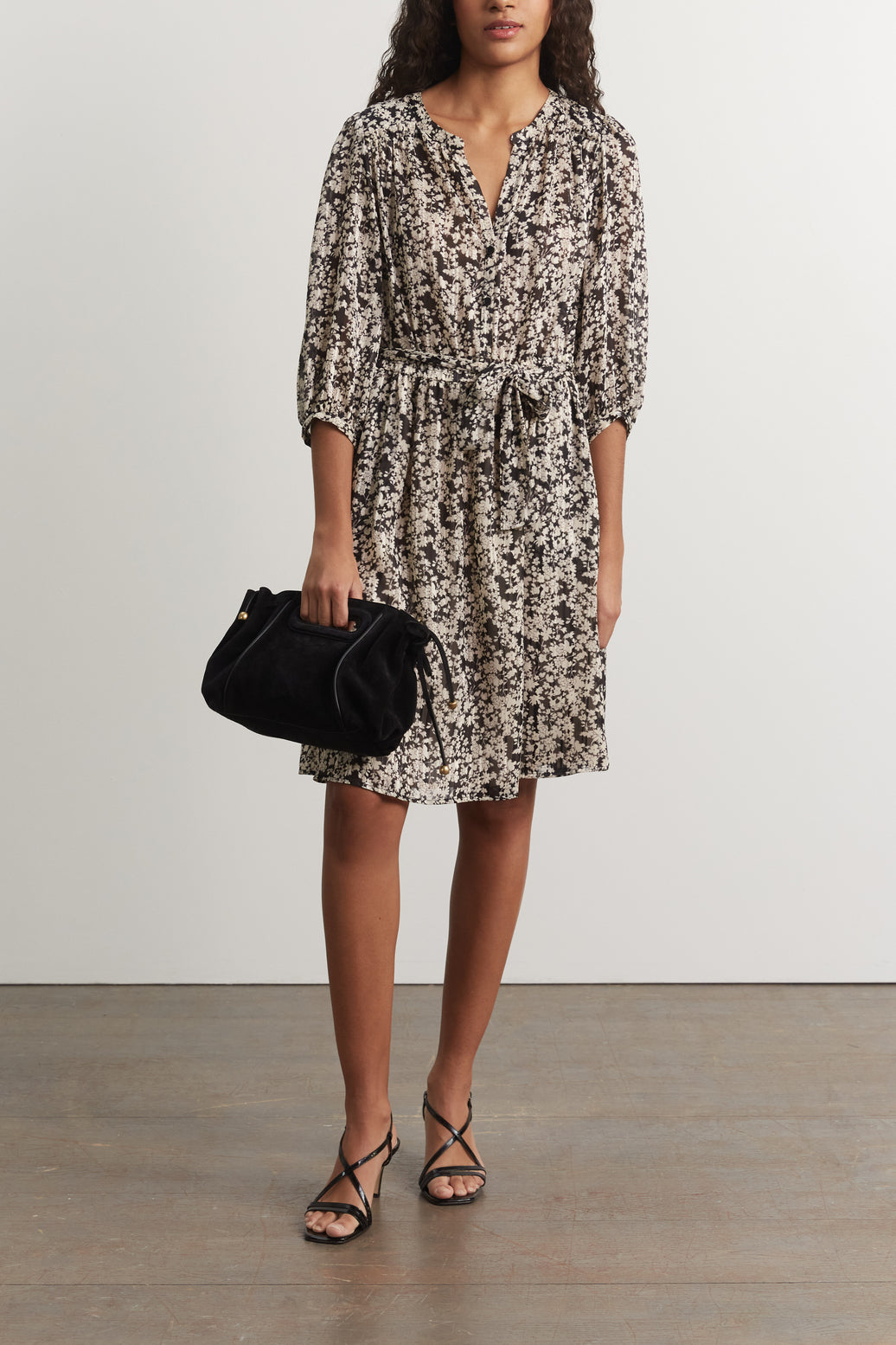 Robe imprimé fleuri bicolore - JUNON Faume - seconde main