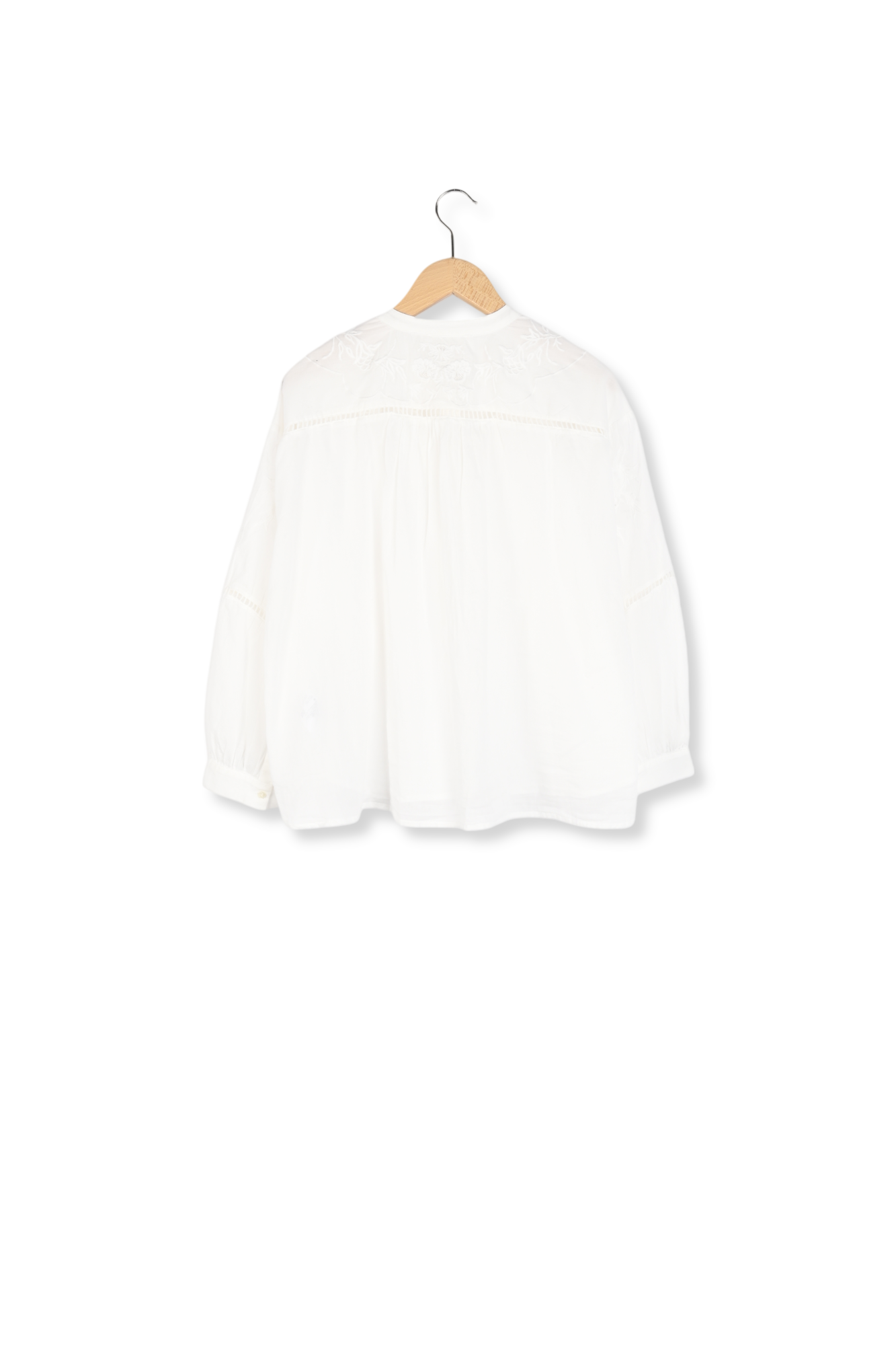 Chemise brodée en voile de coton - UCILLE Faume - seconde main