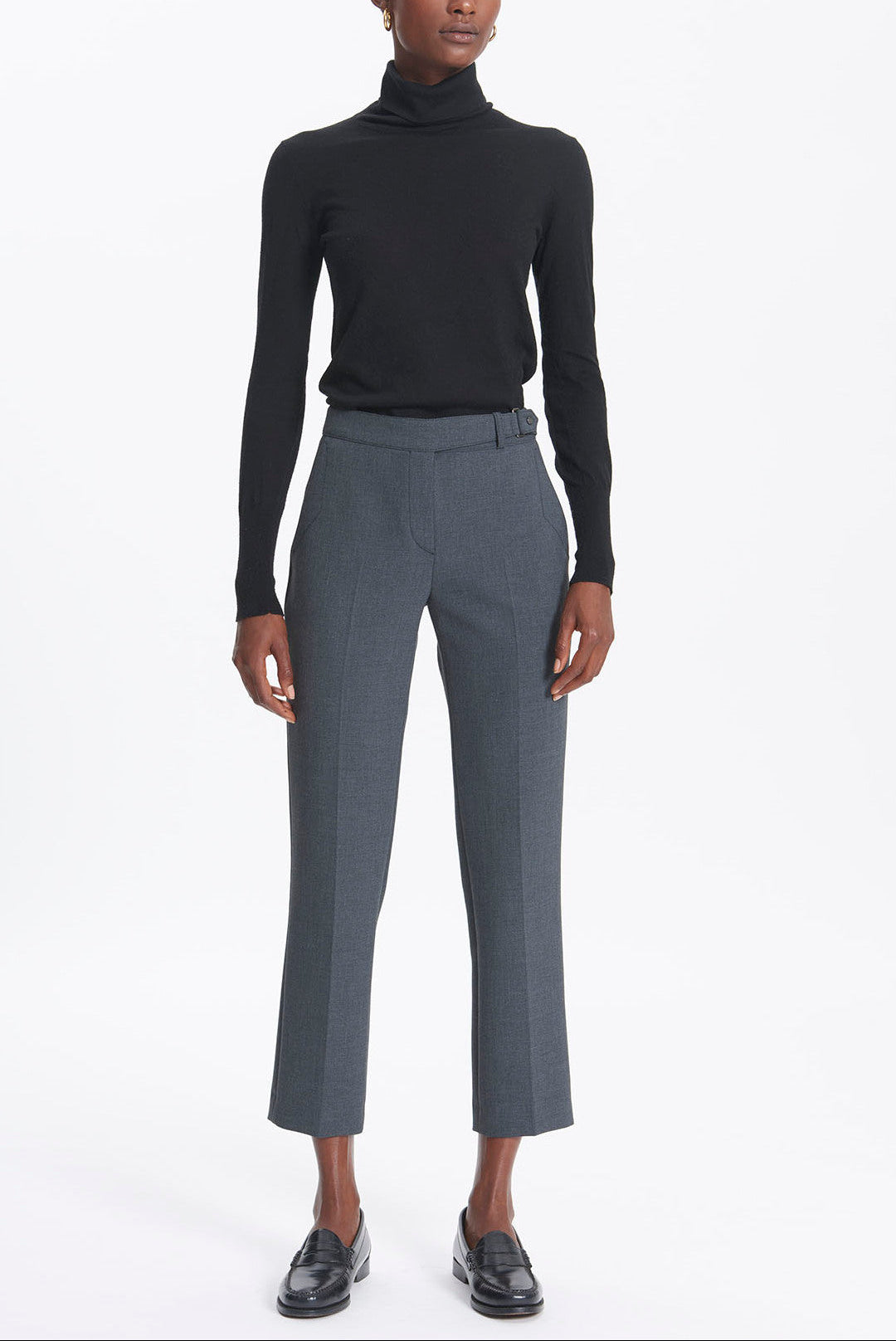 LYSON - Pantalon droit 7/8 en coton épais Faume - seconde main