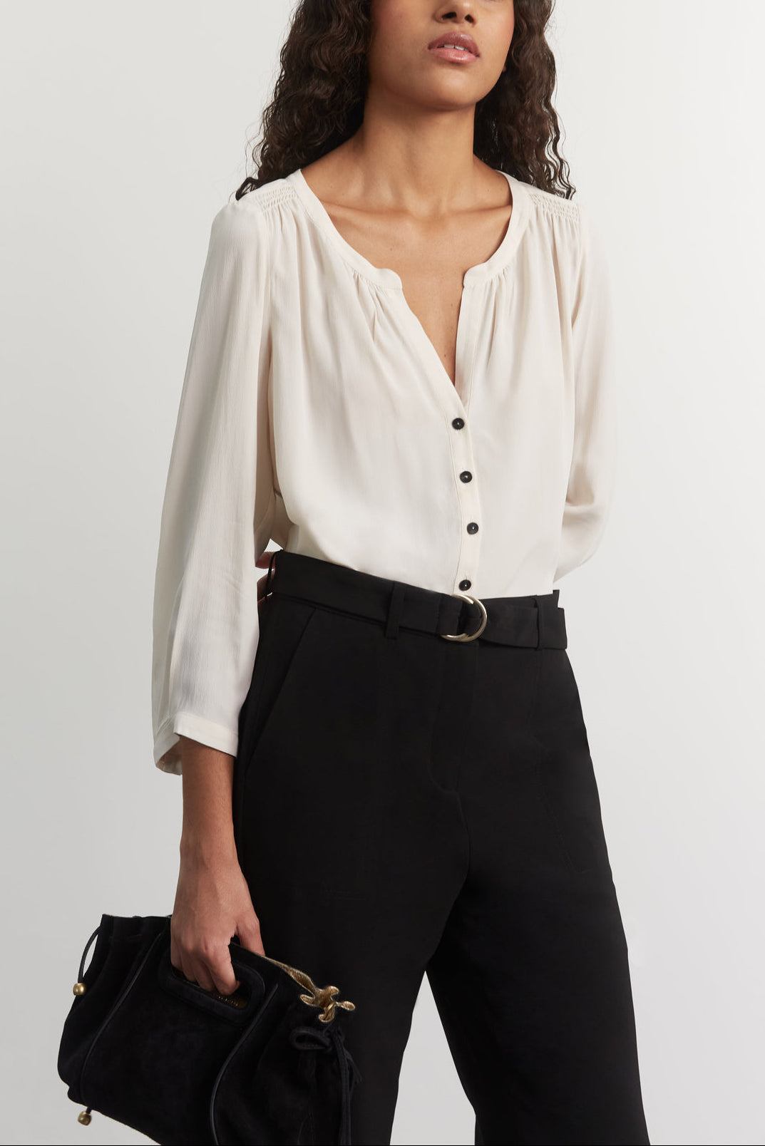 Blouse en crêpe fluide - CLAUDE Faume - seconde main