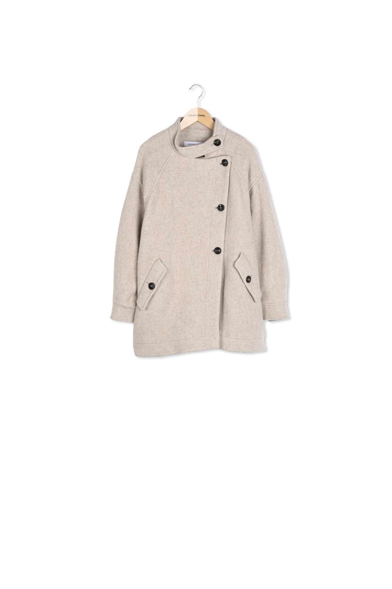 Manteau oversize à boutonnière déportée - SANDIE Faume - seconde main