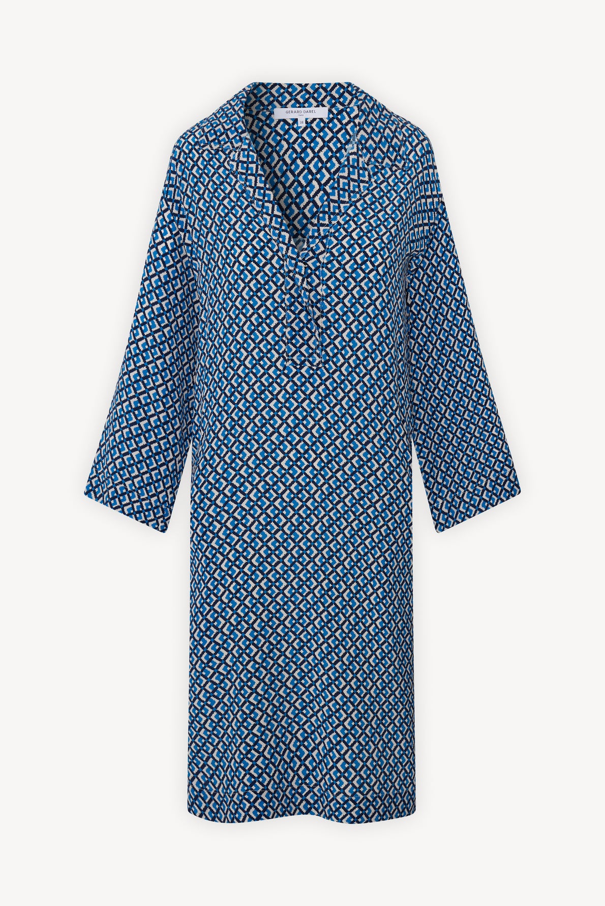 Robe en soie à motif - JERI Faume - seconde main