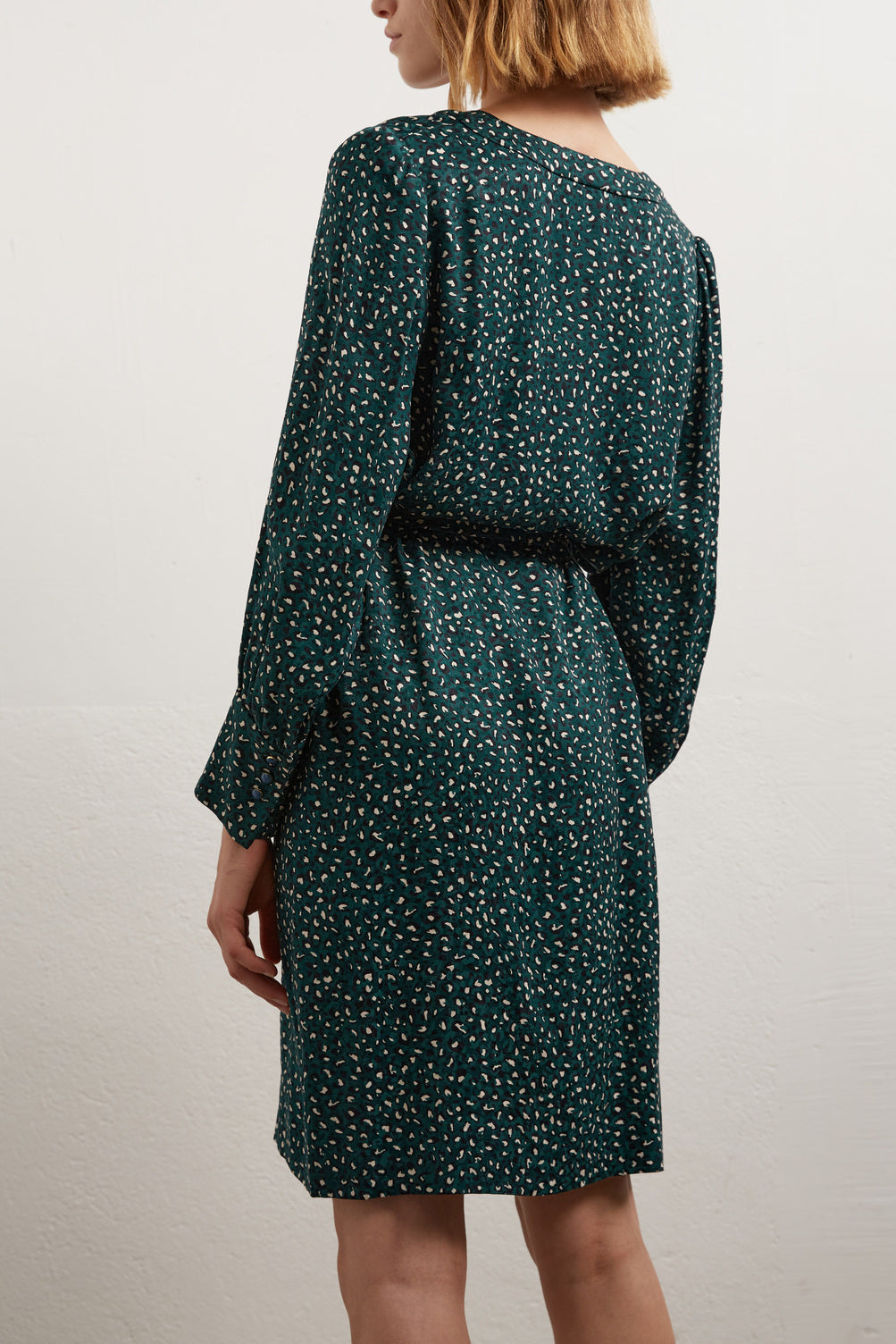 Tracey - Robe ceinturée à imprimé animalier Faume - seconde main