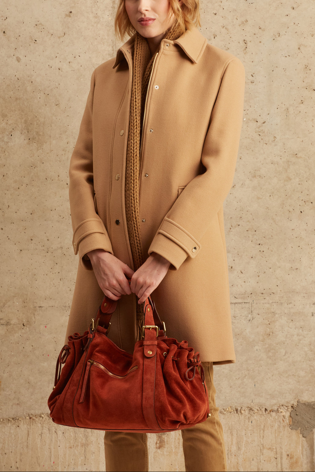 Manteau droit à bouton-pressions - SYRA Faume - seconde main