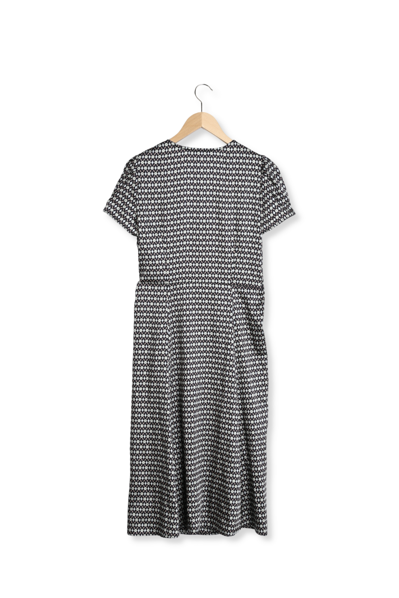 Robe midi portefeuille imprimée - SELENA Faume - seconde main