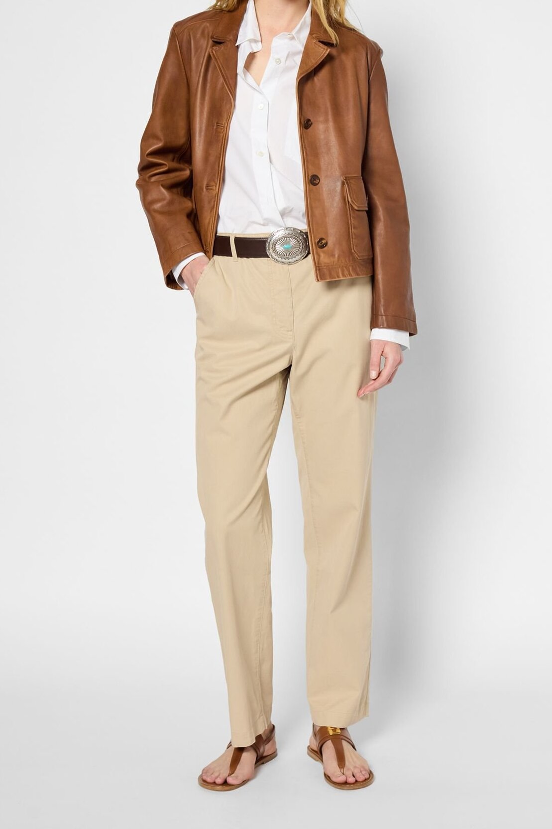 Pantalon large en lin et lyocell - LAURETTE Faume - seconde main