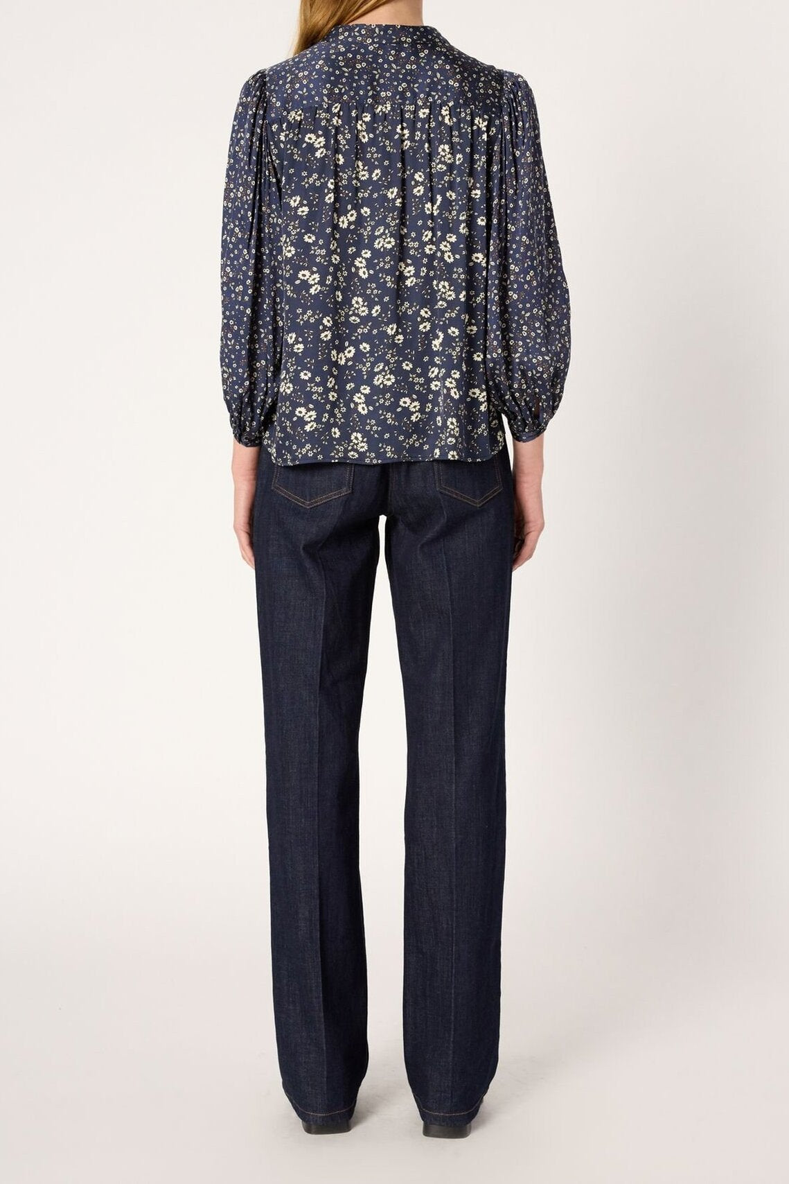 Chemise à fleurs en satin - ANAELLE Faume - seconde main