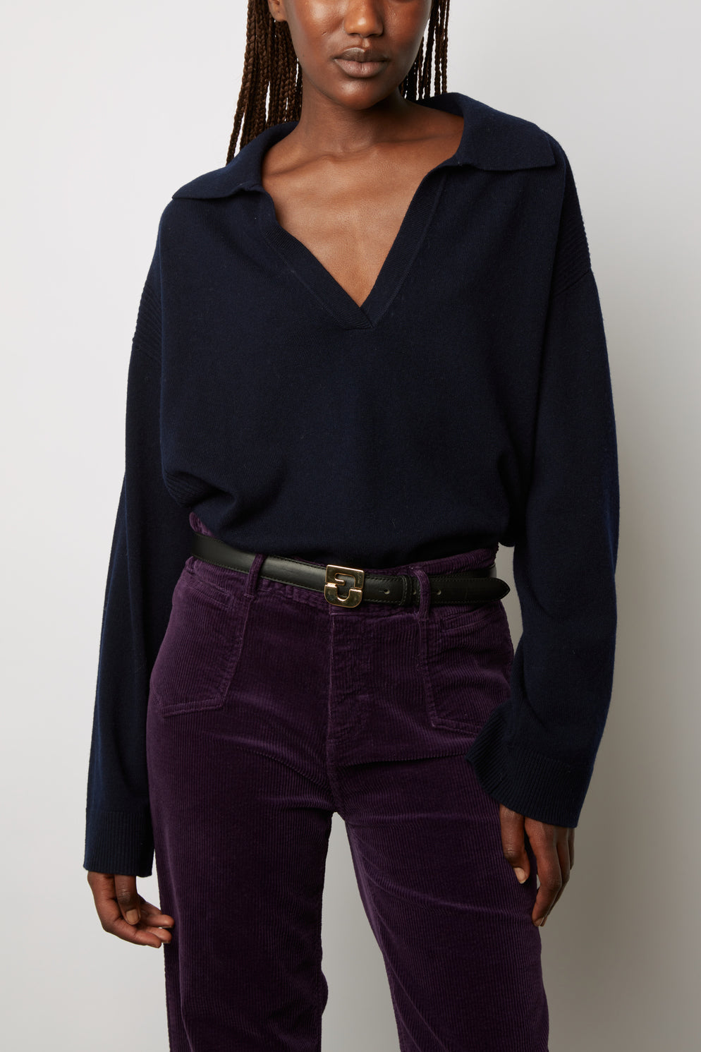 Pantalon flare en velours côtelé - ELVY Faume - seconde main