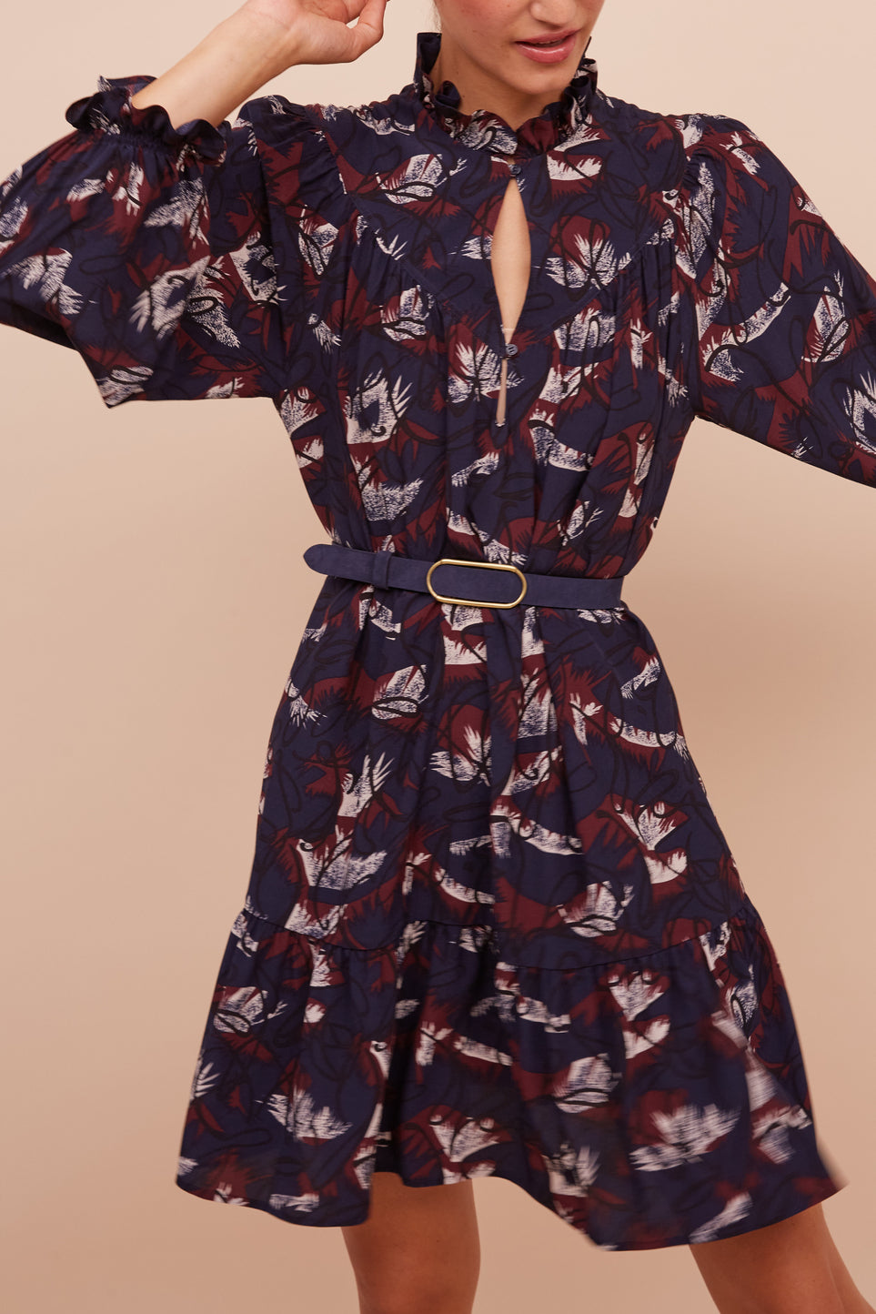 Robe courte et ample avec détails volantés - JULY Faume - seconde main