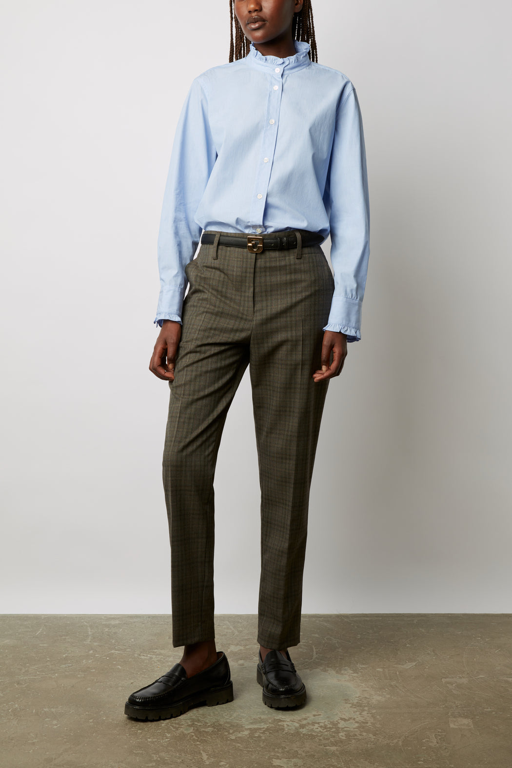 Pantalon de tailleur à carreaux Prince-de-galles - EDELWEISS Faume - seconde main