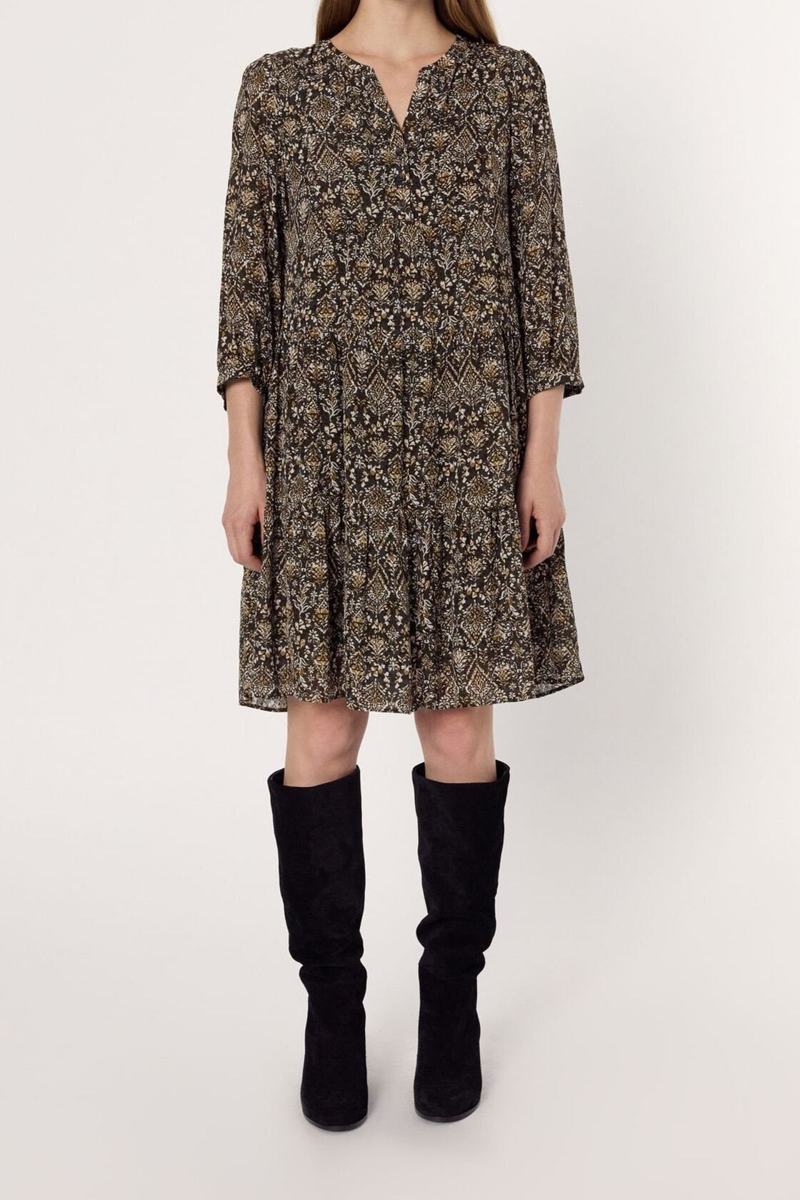 Robe courte à imprimé ethnique - LYNE Faume - seconde main