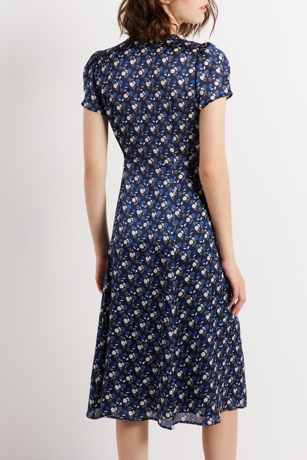 SELENA - Robe midi portefeuille Faume - seconde main