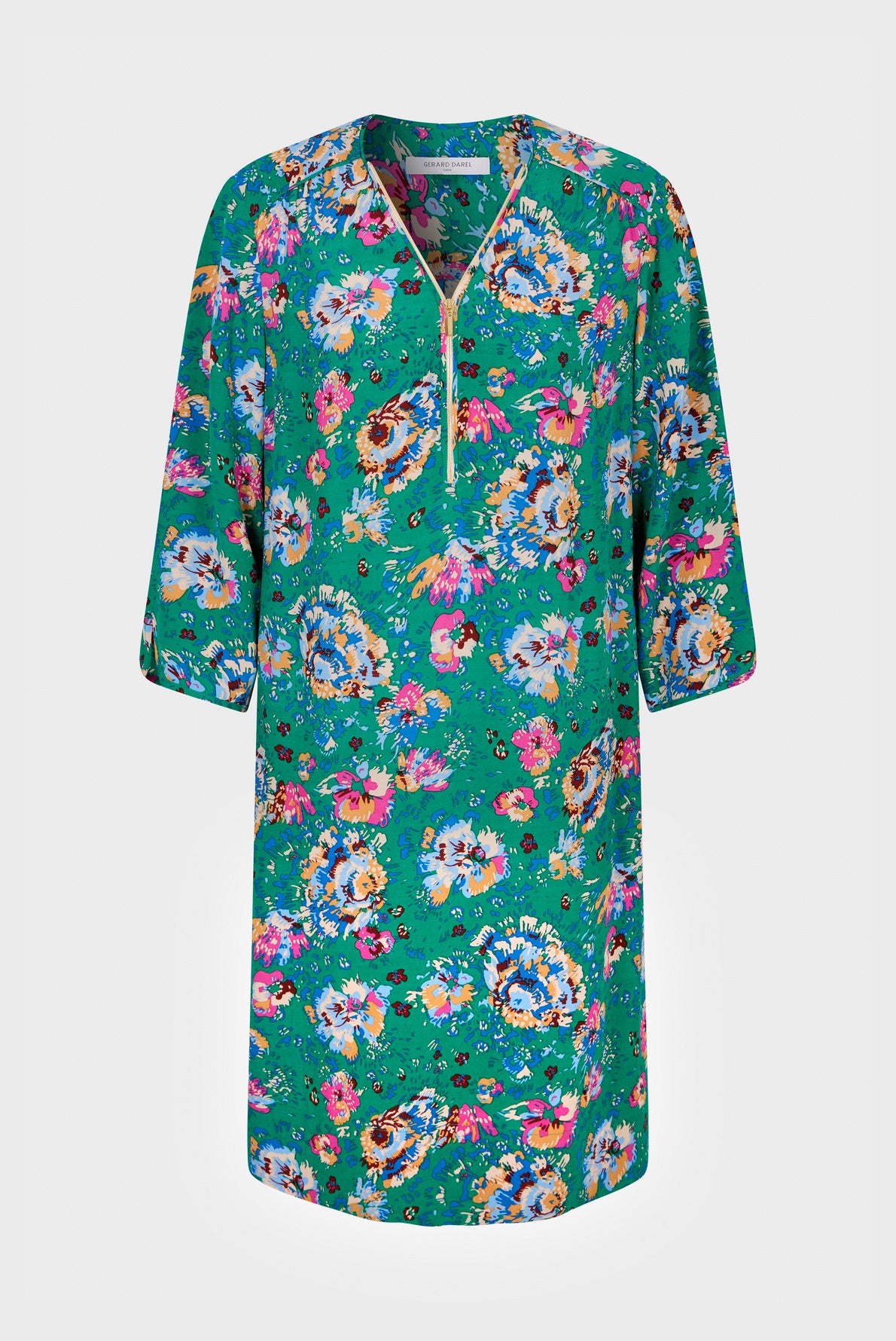 Robe courte à fleurs colorées - JUCE Faume - seconde main