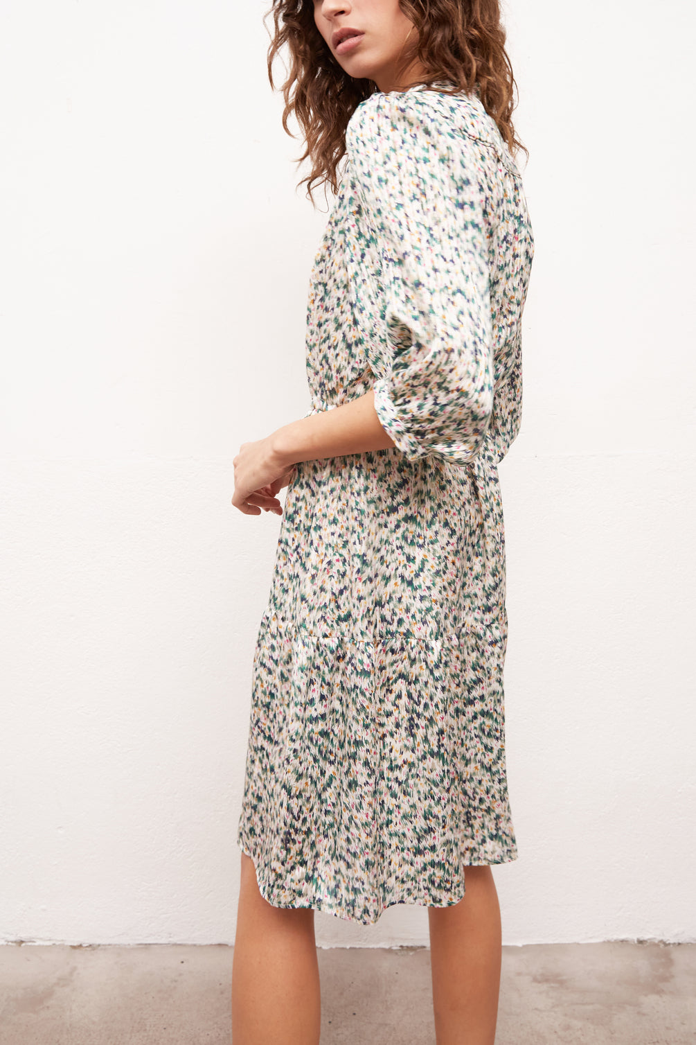 SUN - Robe courte nouée à imprimé fantaisie Faume - seconde main