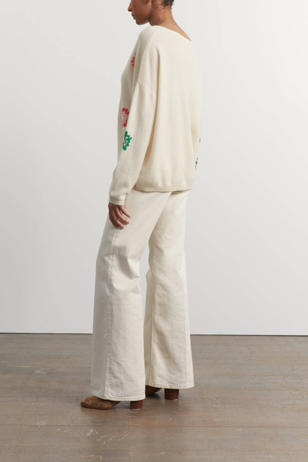 Pull cachemire à fleurs - LAYSSA Faume - seconde main