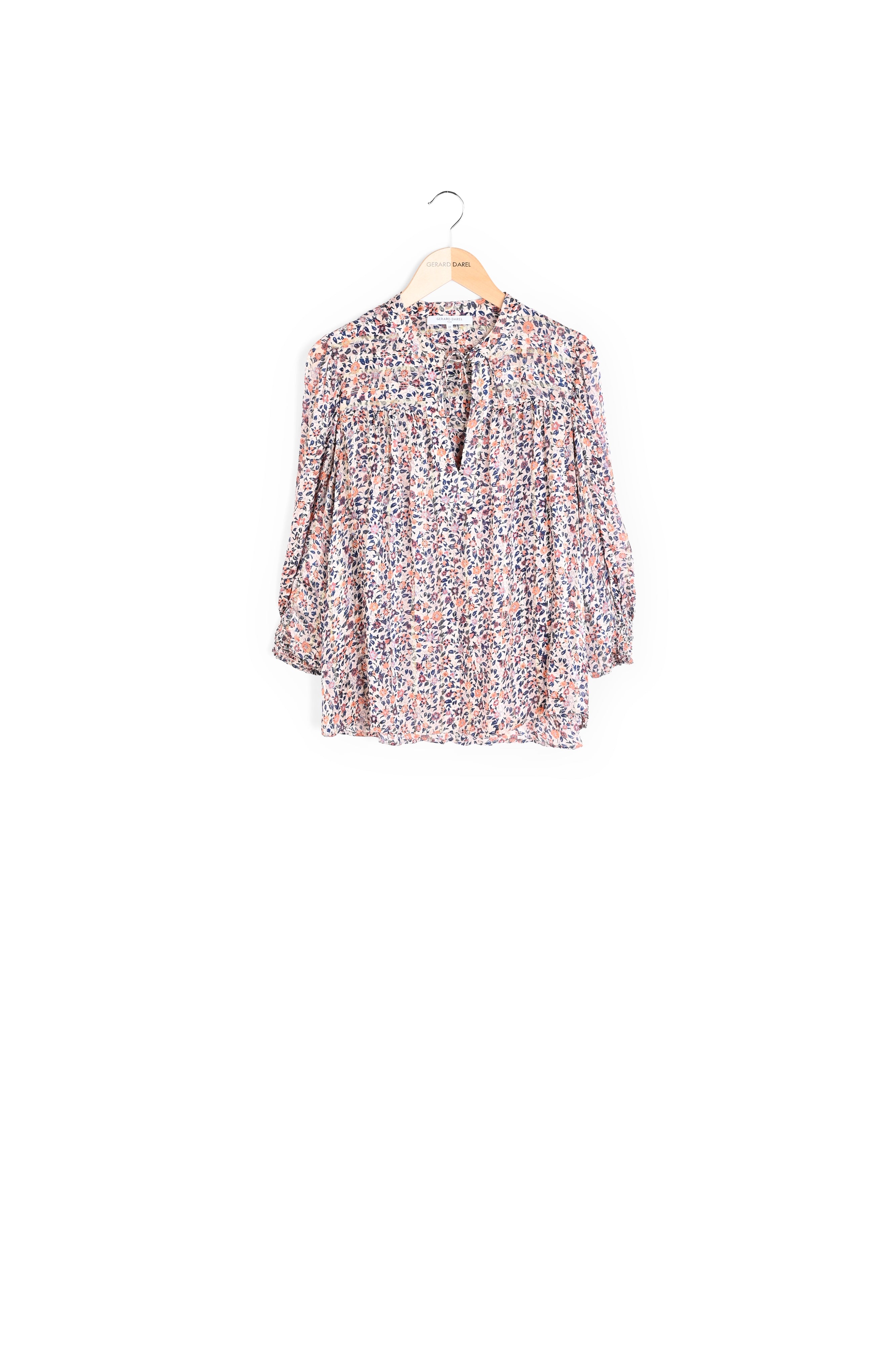 NIAME - Blouse imprimée avec Lurex Faume - seconde main