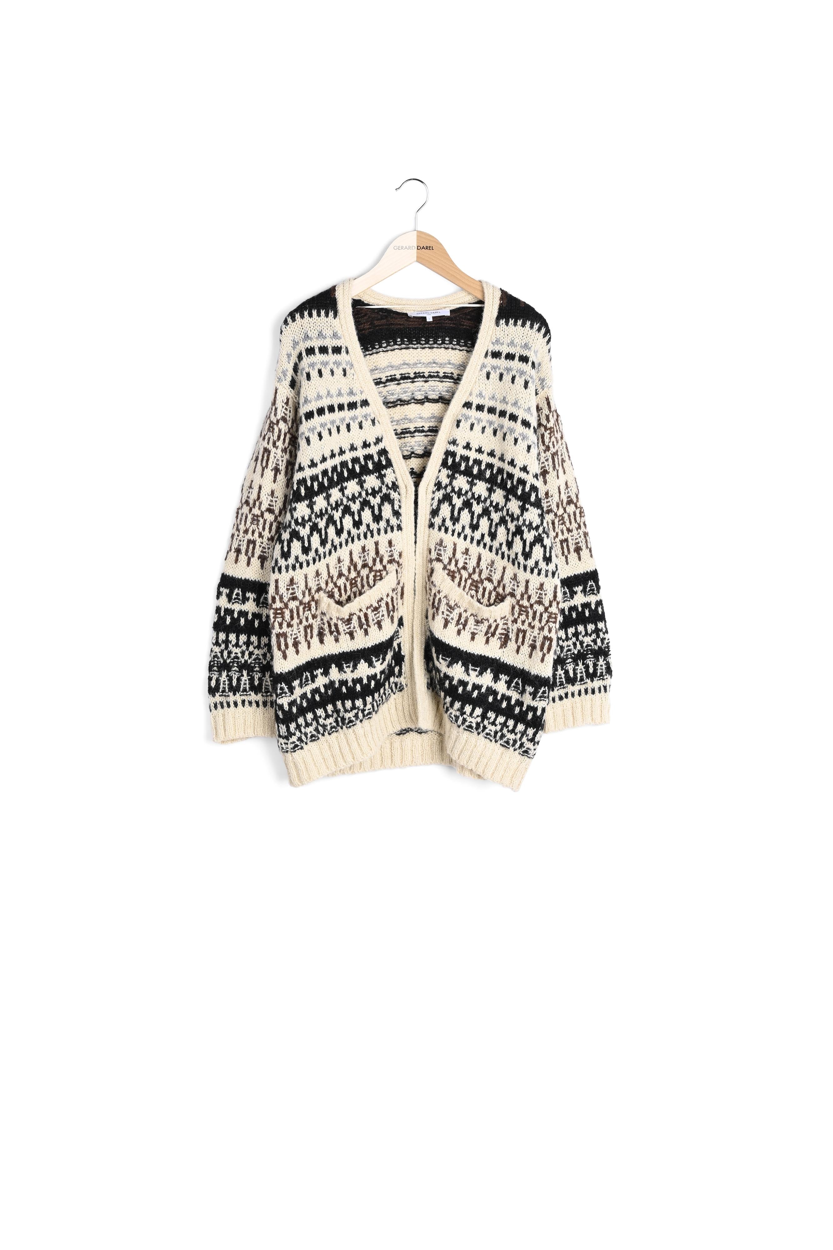 Gilet épais à motifs géométriques - LOUISON Faume - seconde main