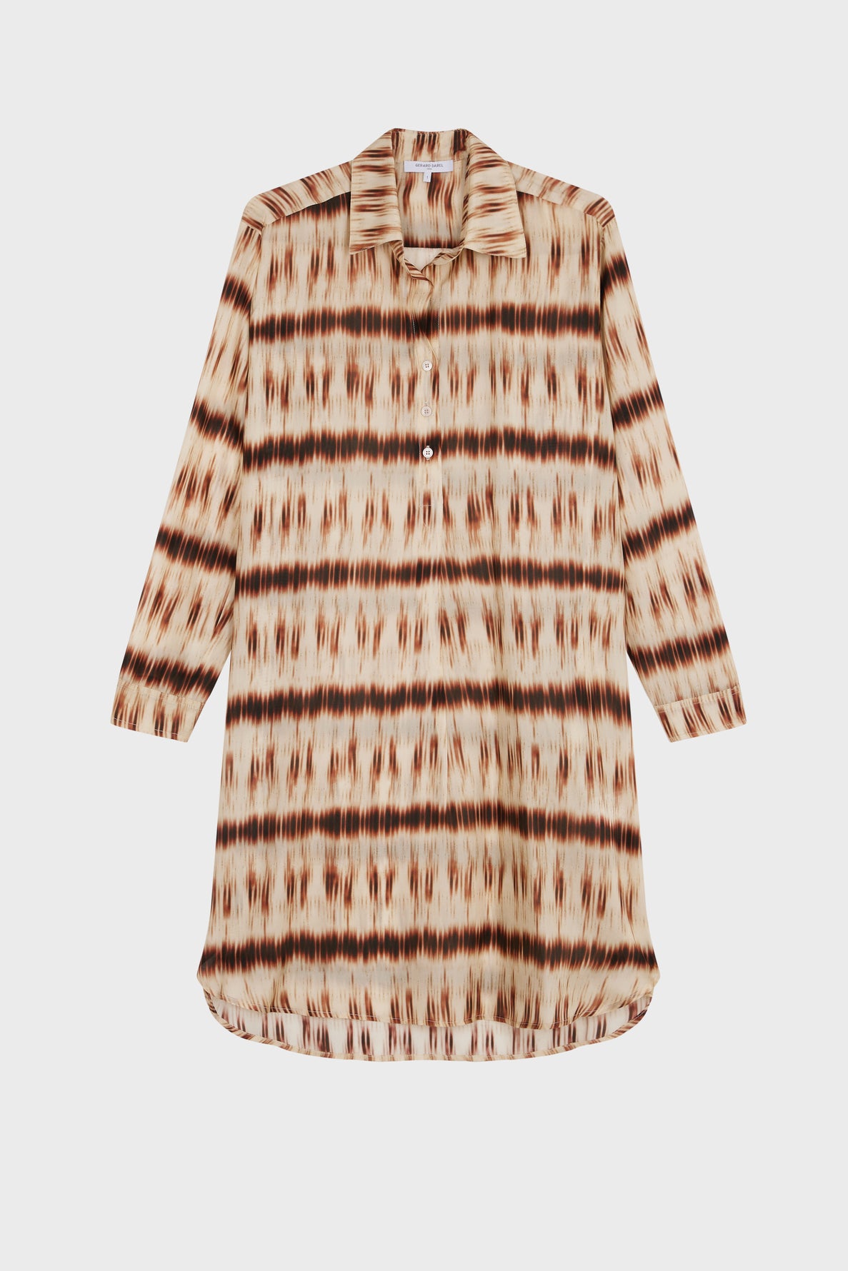 MILE - Robe tunique en soie Faume - seconde main