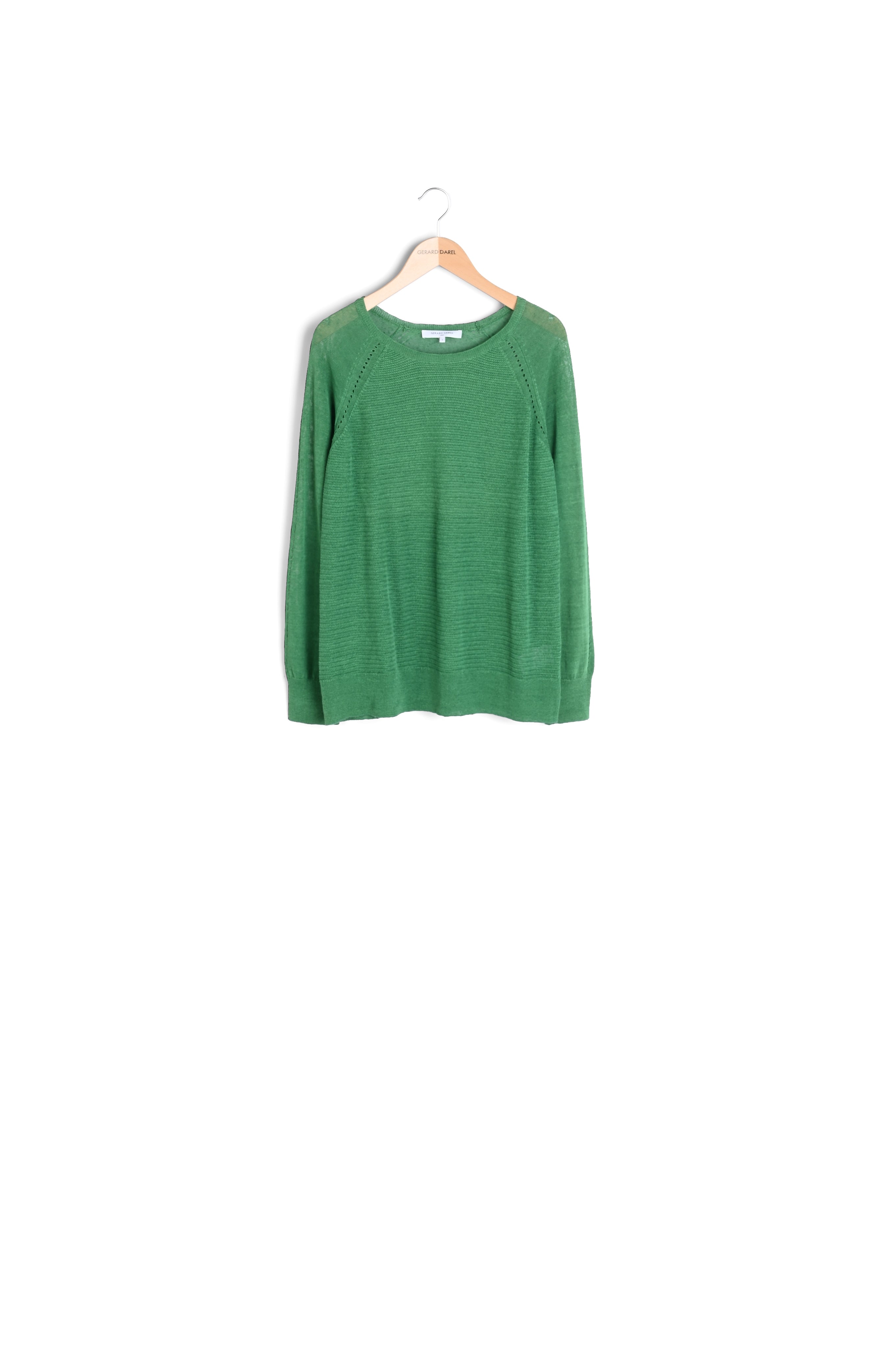 ELDA - Pull fin en lin avec jeu de mailles Faume - seconde main